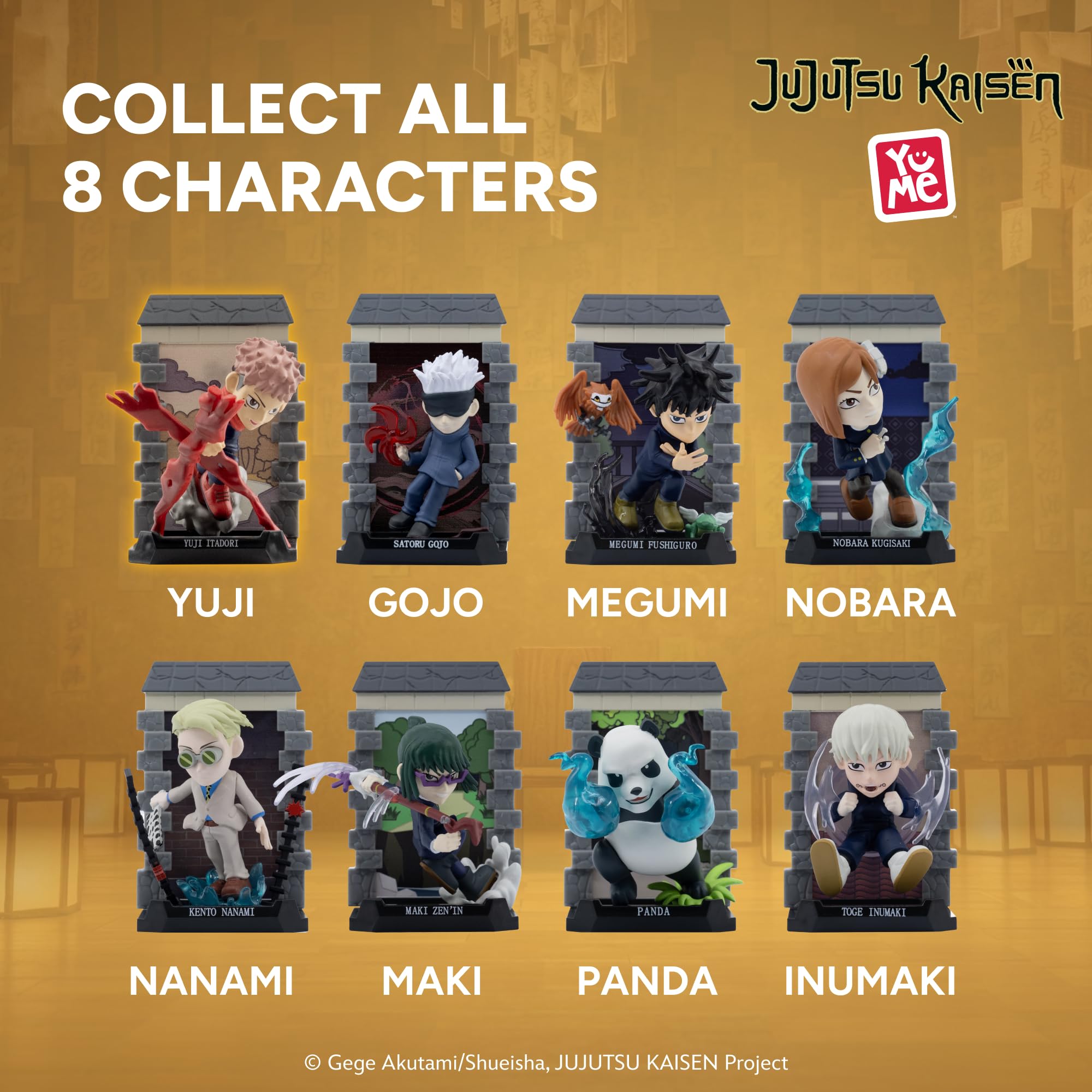 YuMe Offizielle Jujutsu Kaisen Blind Box (2er-Pack) – Sammelfiguren Mystery Blind Box enthält Yuji, Gojo, Megumi, Nobara und mehr – ideales Geschenk für Anime-Liebhaber, Sammler, Geburtstage und