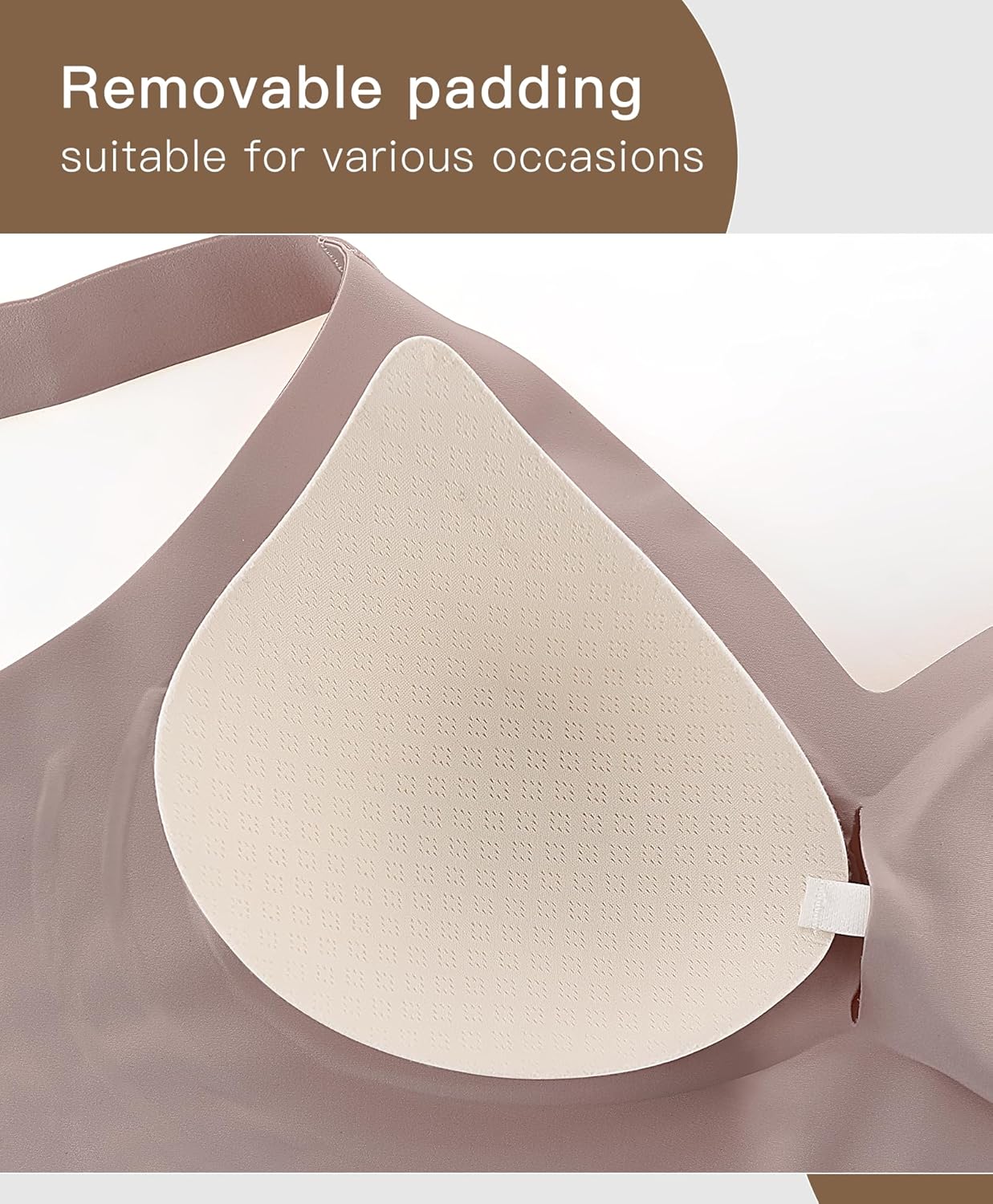 Women's Minimizer Bra Wireless Full Coverage Seamless Comfort Plus Size No Underwire Everyday T-Shirt Jelly Bra - Image 5