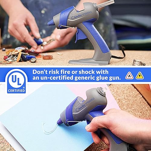 Vista 12 de Chandler Tool Mini pistola de pegamento – 25 W – Varillas de pegamento caliente y soporte de base patentado incluido – para manualidades, escuela