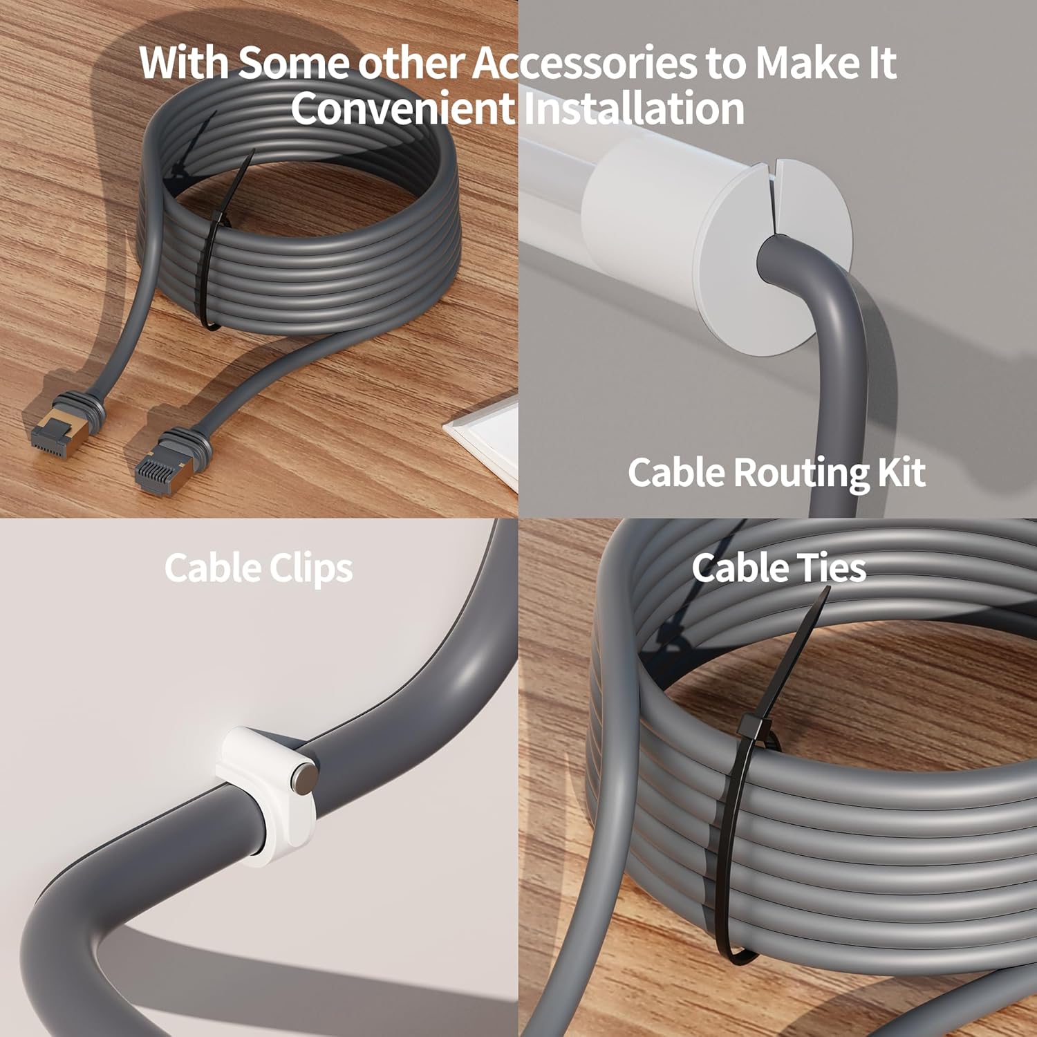 for Starlink Gen 3/Mini Cable 50FT/15M Ethernet Replacement Cable for Standard V3 Extension Waterproof Accessories Cable