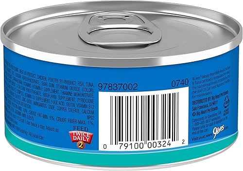 Miniatura 2 de 9Lives Meaty Paté With Real Chicken & Tuna Wet Cat Food, 5.5 Ounce Can (Pack of 24)