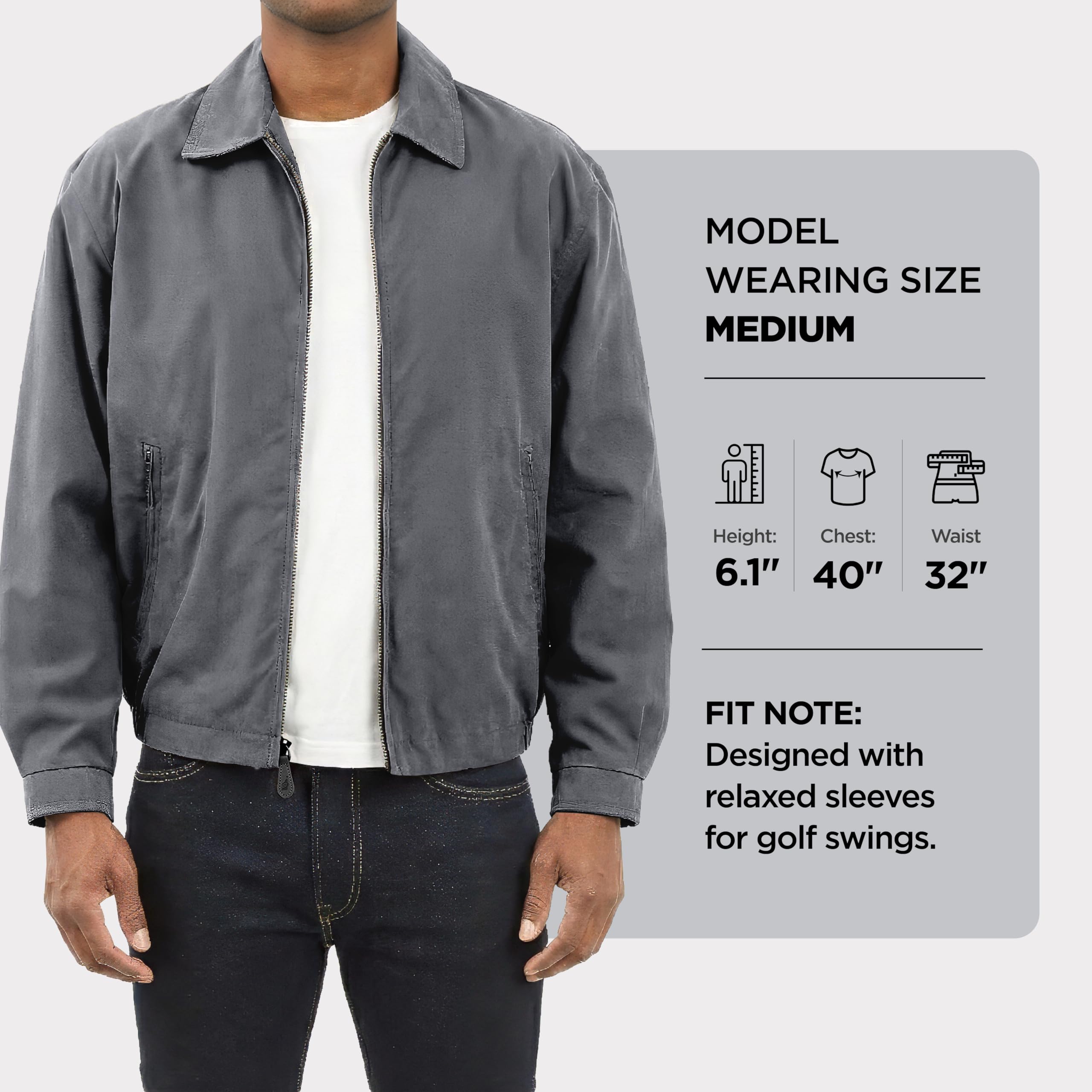 London Fog Mens Auburn Zip-Front Golf Jacket product thumbnail 6