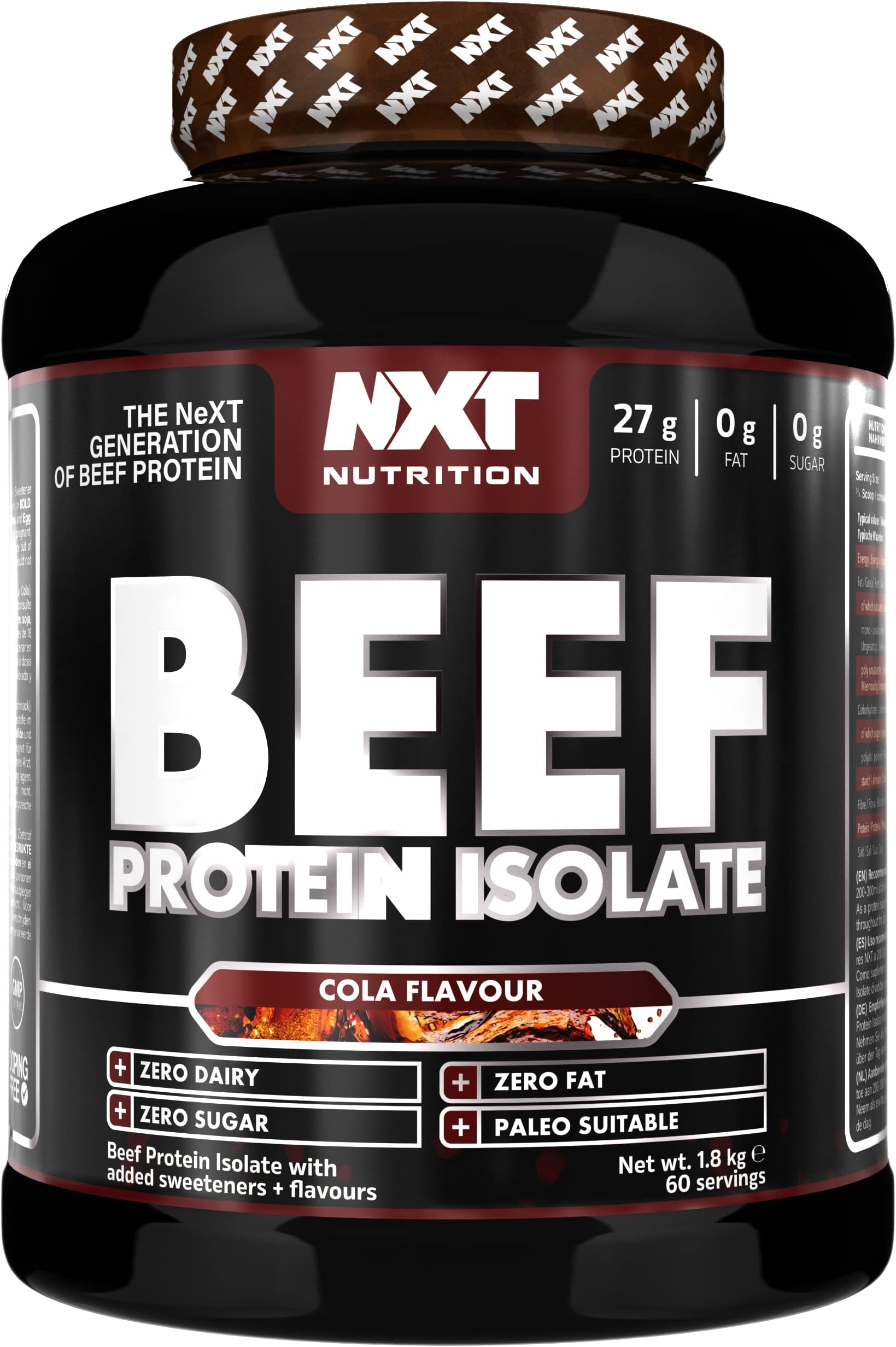 NXT Beef Protein Isolate Cola 1.8kg 60 Servings