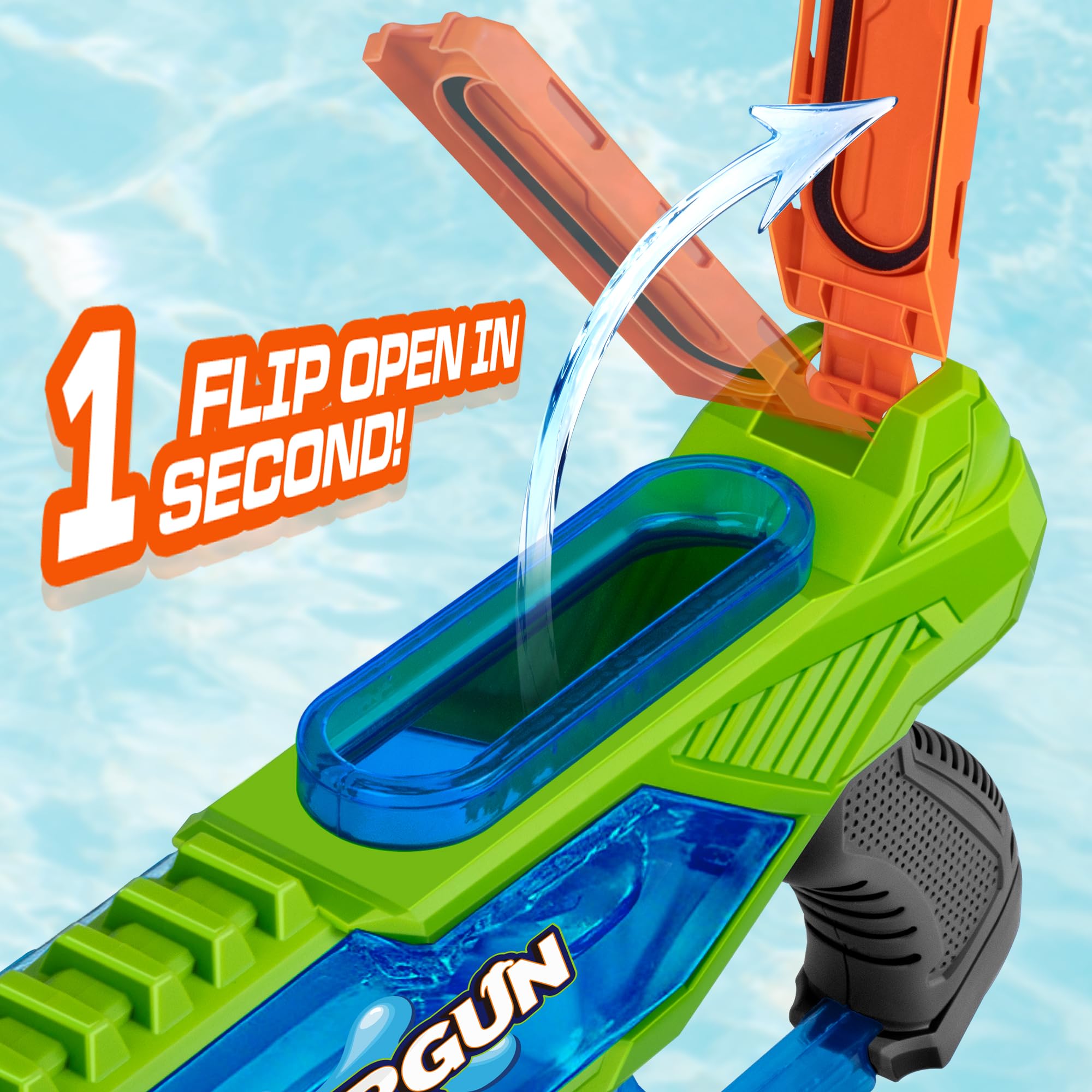 Quanquer 3 Pistole a Spruzzo Da 1000 Ml Con Lunga Portata Per Bambini E Adulti, Pistola Per Acqua a Ricarica Veloce Portata 32 Piedi, Regalo Estivo Ideale Per Piscina, Spiaggia E Battaglie D’acqua