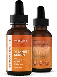 Wild Doe Naturals Sérum De Vitamina C Para O Rosto Com Ácido Hialurônico - Sérum Antienvelhecimento Firmador, Minimizador De Poros, Removedor De Cicatrizes De Acne E Manchas Escuras Para O Rosto - S