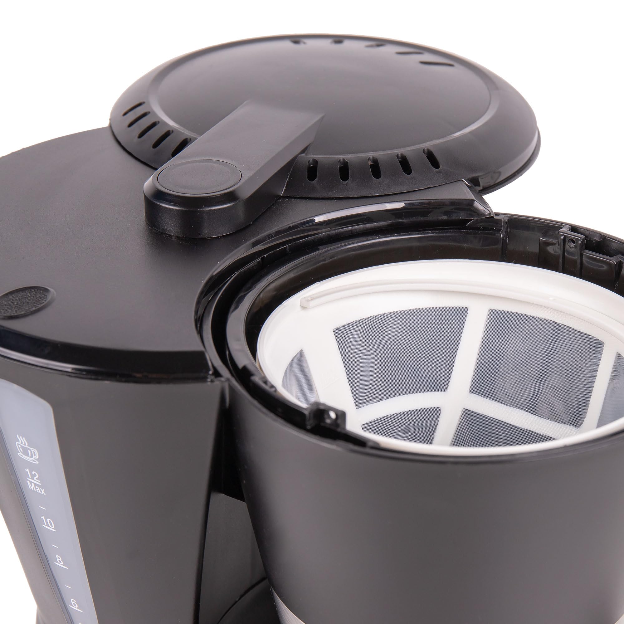 Cofan Cafetera de goteo 1,2L con jarra de acero inox., Capacidad 12 tazas, Potencia 800W, Apagado automático, Sistema antigoteo, Filtro permanente