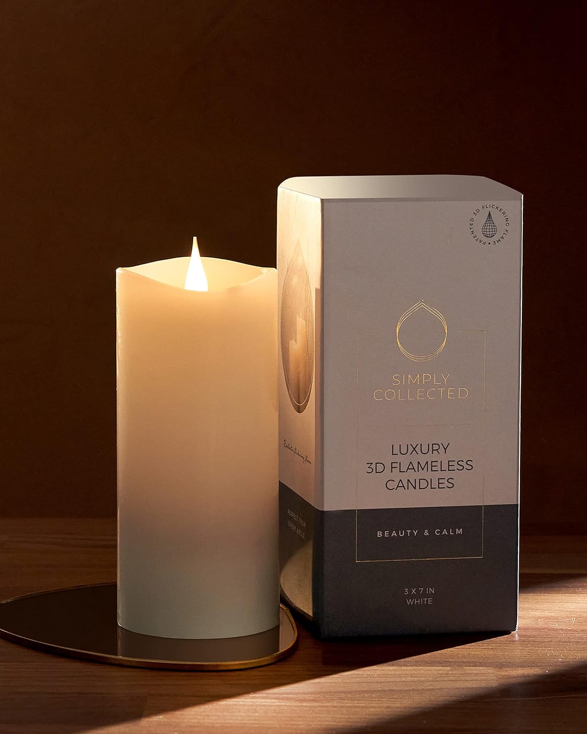 Simply Collected Flickering Flameless Candles Battery Operated with