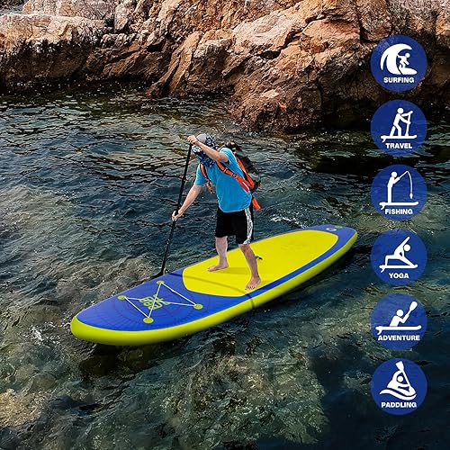Vista 36 de FunWater Inflatable Stand Up Paddle Board with Premium SUP Paddleboard Accessories, Anti-Slip EVA Deck, 11'/10'6'' Paddle Boards for Adults & Youth
