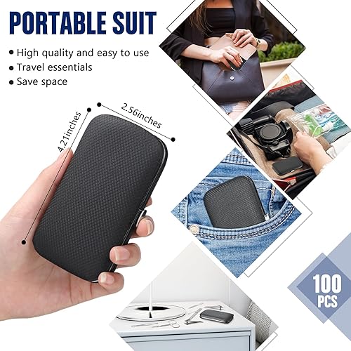 Miniatura 2 de Lasnten Juego de 100 juegos de manicura a granel de acero inoxidable para pedicura, kit profesional de cuidado de uñas, kit de cortaúñas con estuche