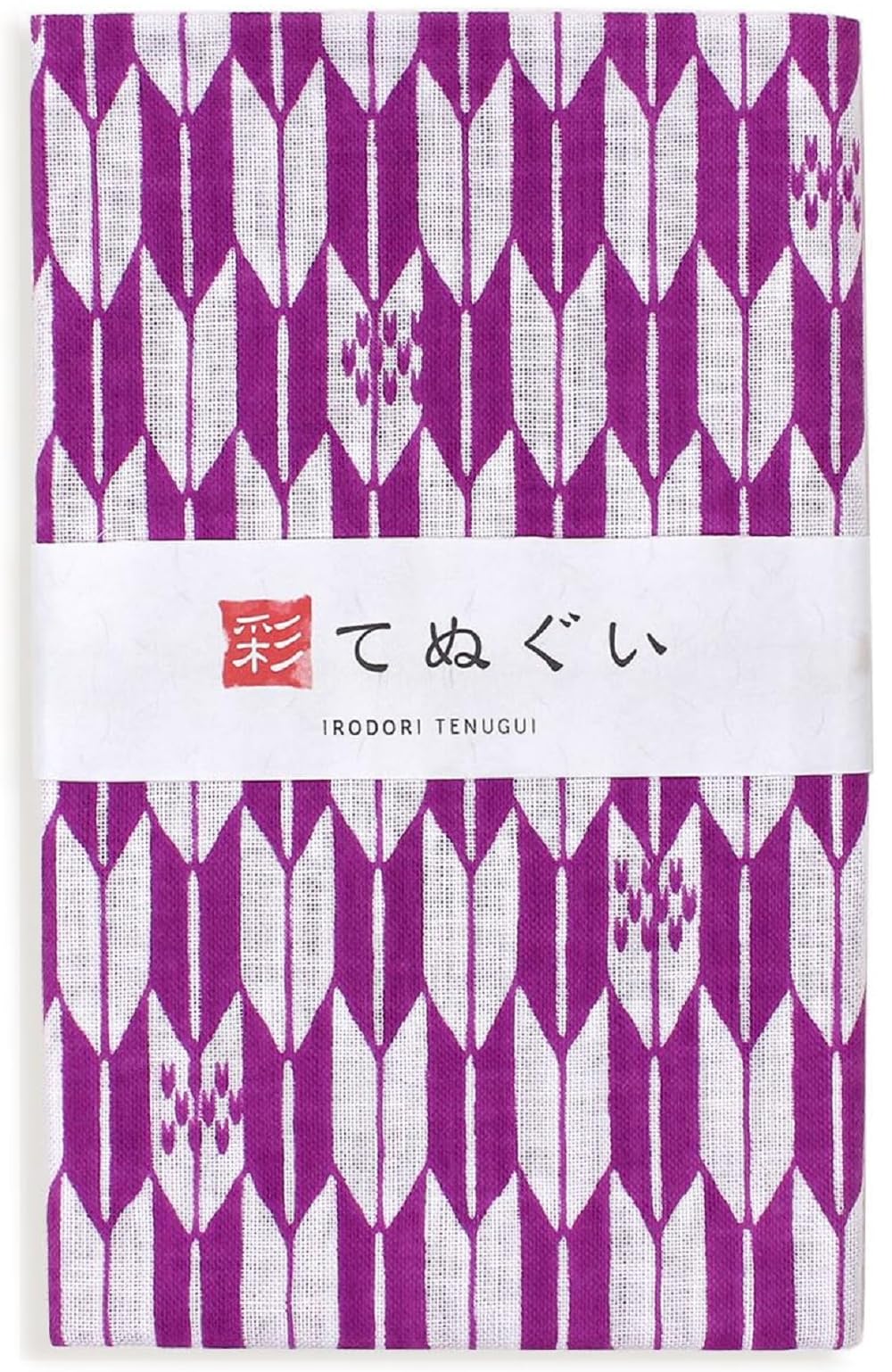 KOMESICHI irodori Japanese Traditional Towel Tenugui Hyōtan12.99 x 34.64 in with Tenugui Iroha (English Manual)