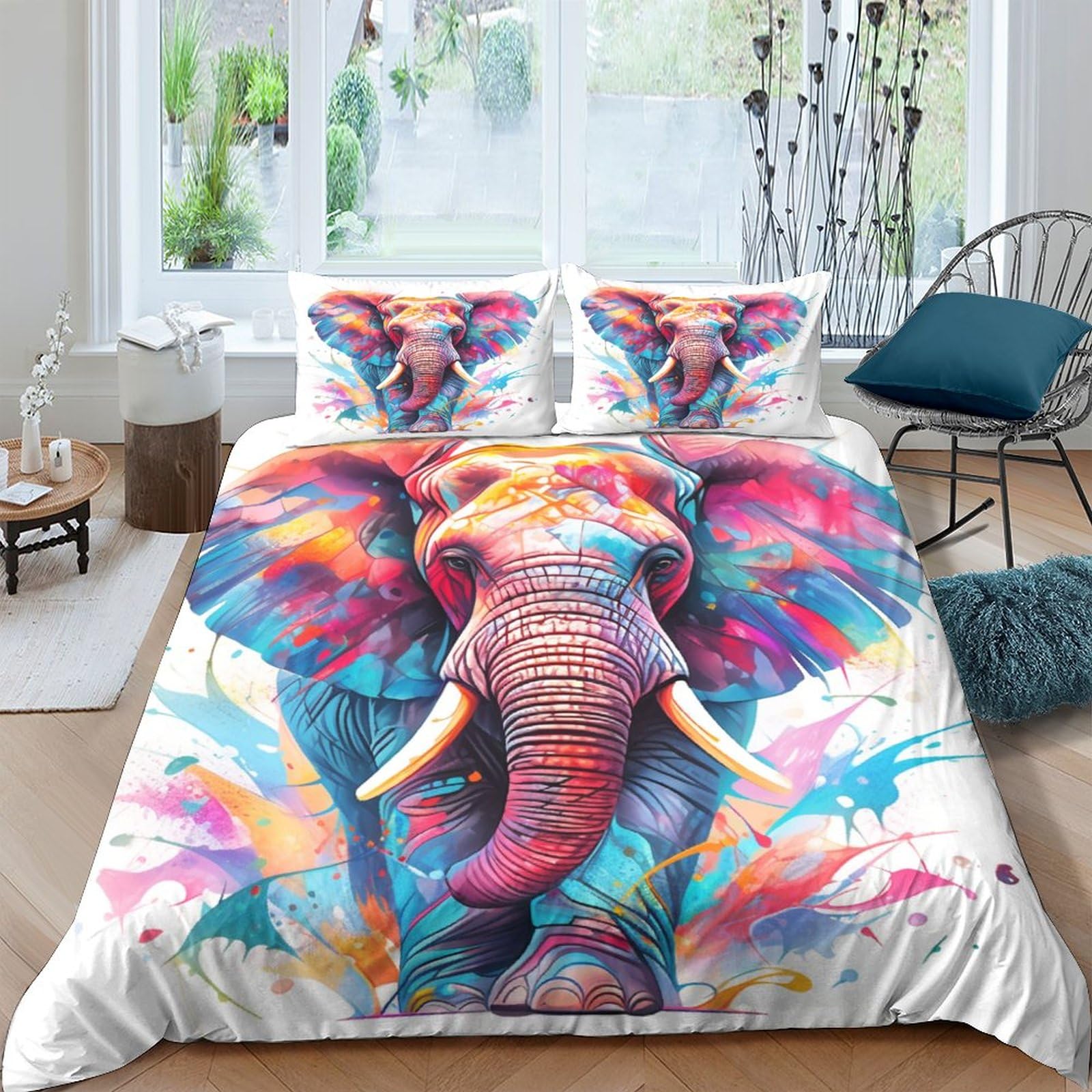 Housse de couette éléphant zippée fini la couette qui glisse