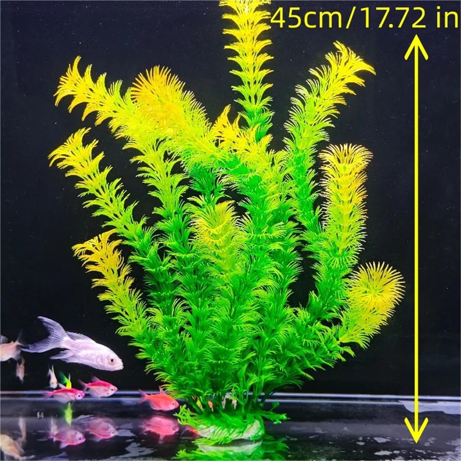 Lot de 2 plantes artificielles en plastique pour aquarium (45 cm)