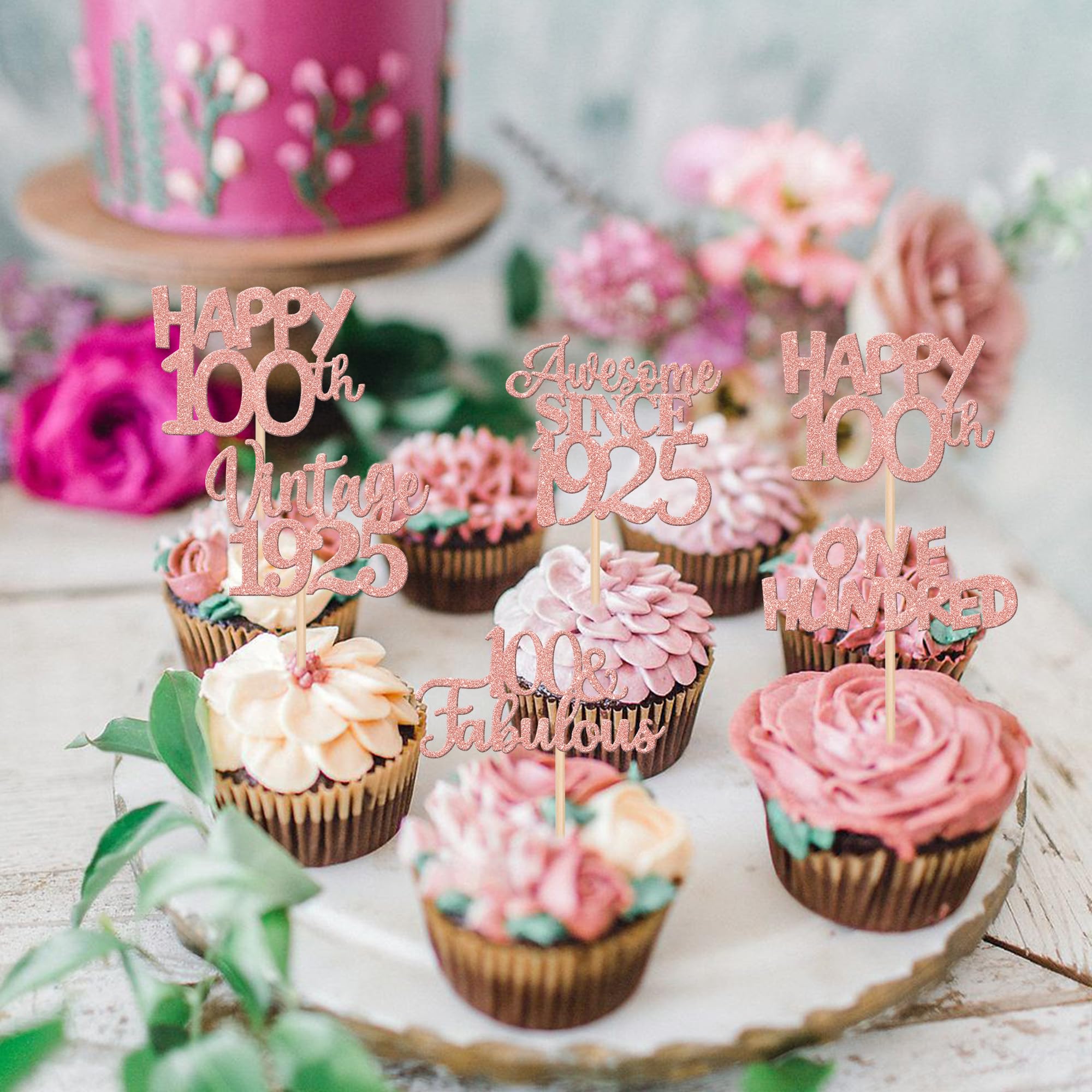 Décorations Du 100e Anniversaire, Décoration De Gâteau 100 Ans D'amour, Décoration D'anniversaire, Plaque De Joyeux Anniversaire - France