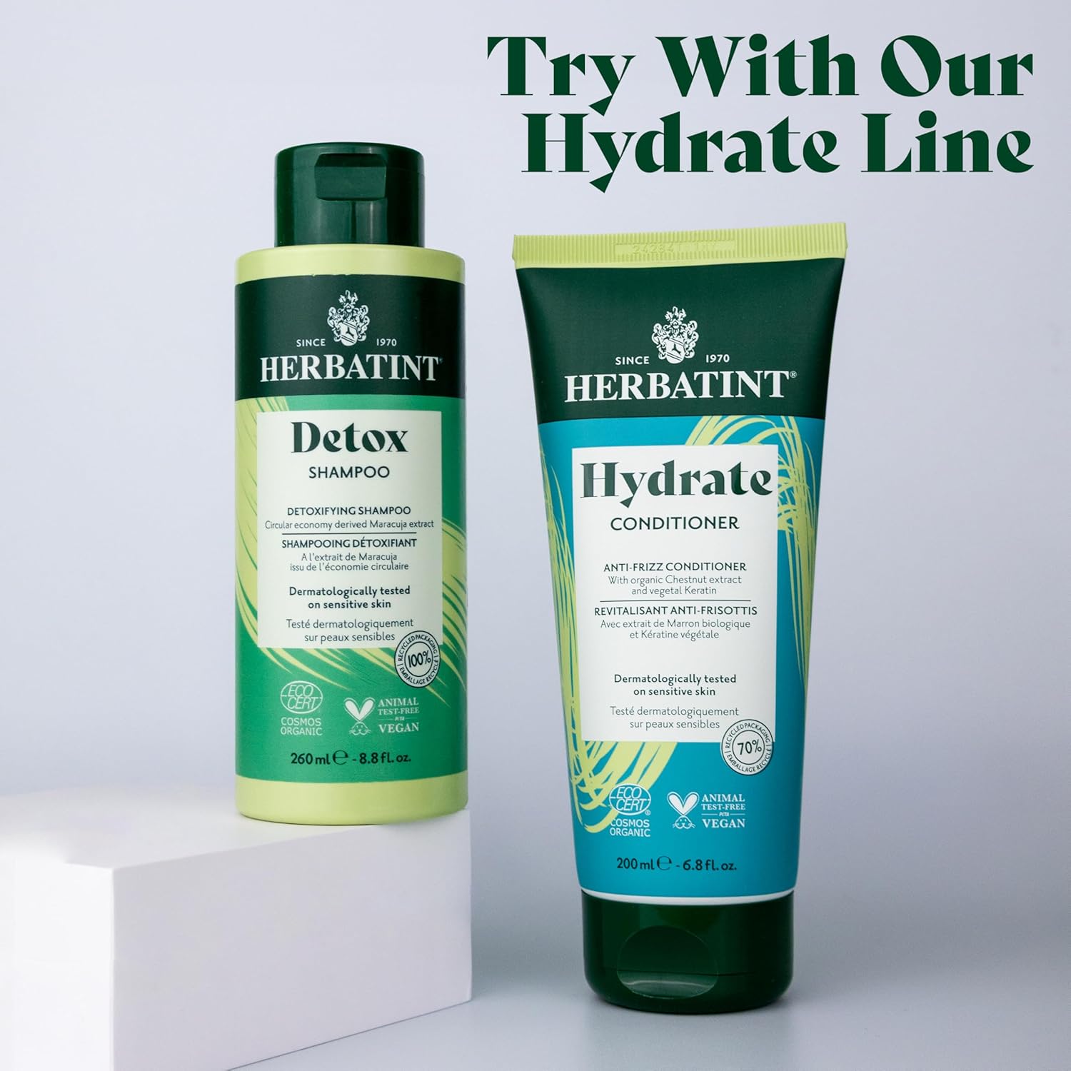 Herbatint Detox Shampoo - Revives & Purifies Scalp & Hair - Removes Buildup, Oils & Hard Water Residue - Free of Sulfates & Parabens - Infused with Zeolite - 8.8 fl oz - Image 6