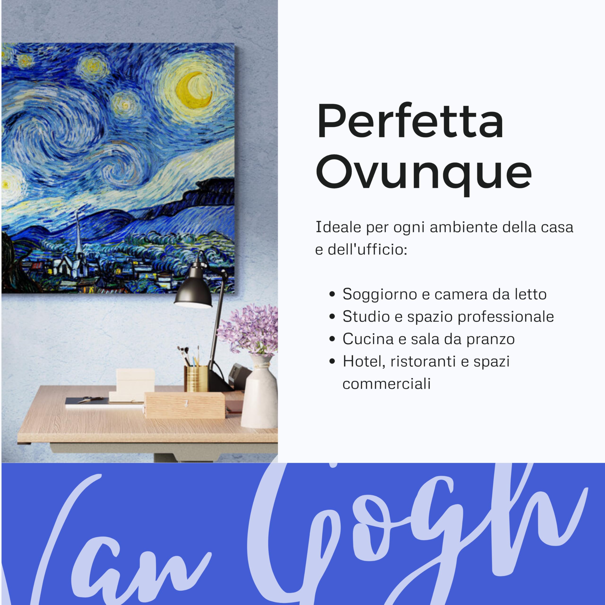 Quadro su Tela Van Gogh - Stampa d'Autore Fine Art Alta Risoluzione - Decorazione Parete Moderna Casa e Ufficio