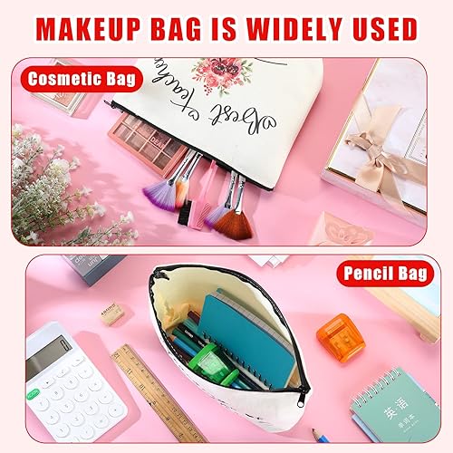 Miniatura 4 de Juego de 12 piezas de regalos de agradecimiento para profesores, temas florales, incluye 4 tazas de acero inoxidable de 20 onzas, 4 llaveros, 4