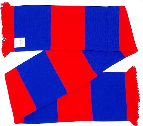 Royal Blue and Red Traditional Bar Scarf