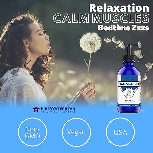 Miniatura 6 de Magnesio líquido  99% puro citrato de magnesio  4oz  dosificación ajustable  orgánico, sin OMG, vegano  Suplemento de gota de magnesio fácil  Apoya
