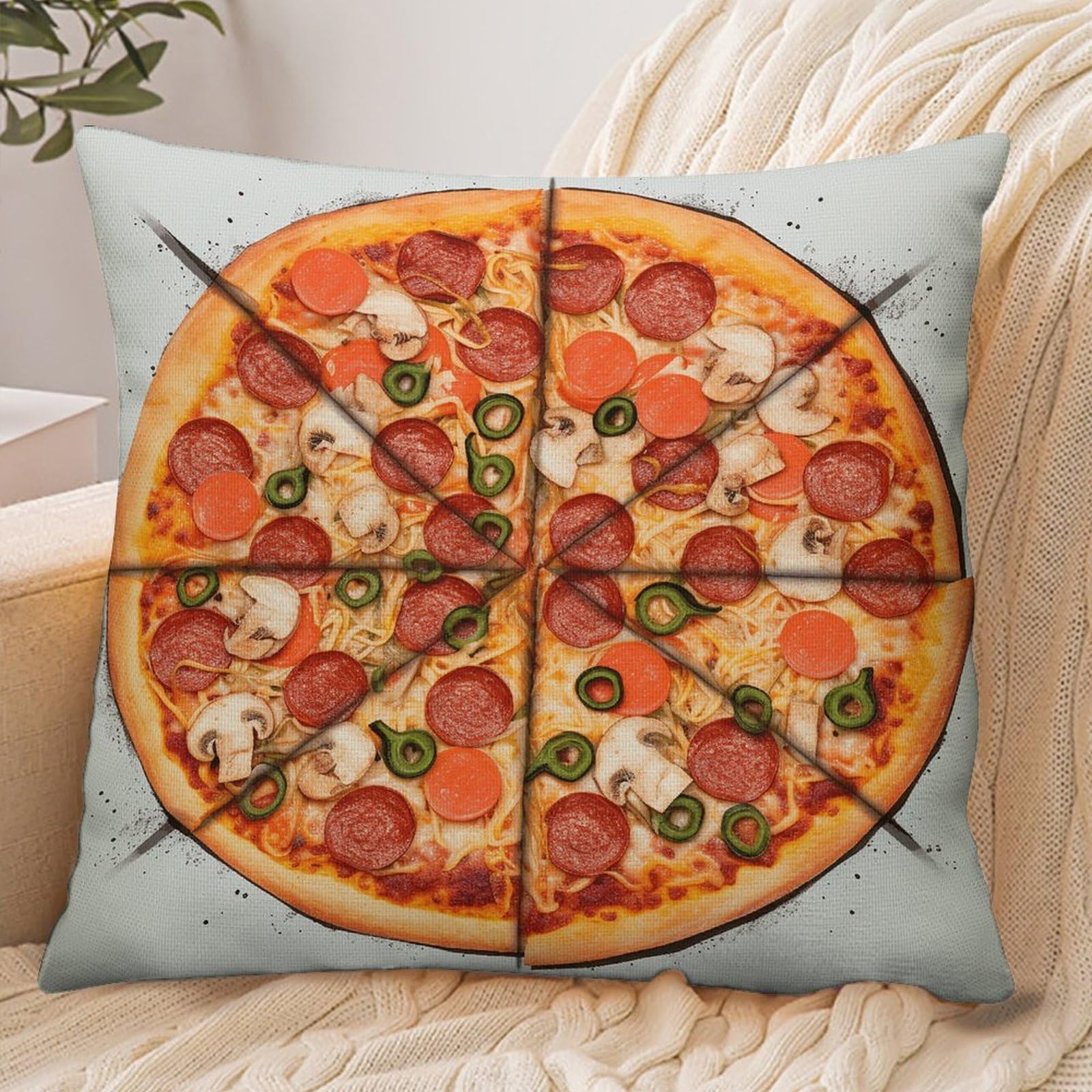 Fekiloot Style I Love Pizza Pillowcase Pillow Sham Pillow Case