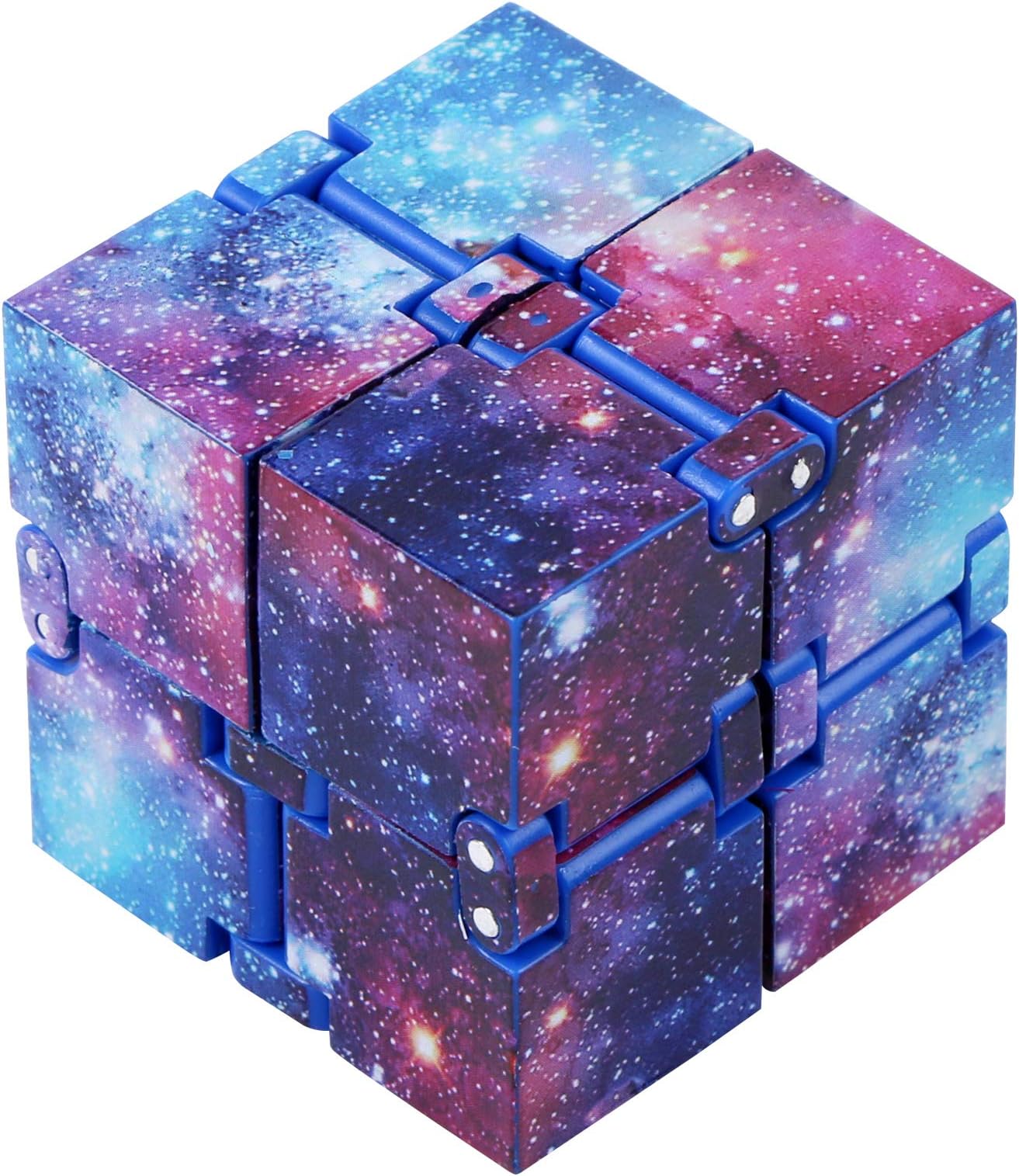 CABAX Infinity Fidget Cube Relieves Stress and Anxiety for Kids and Adults Cool Hand Mini Kill Time Toy Infinity Cube ADHD (Galaxy Space)