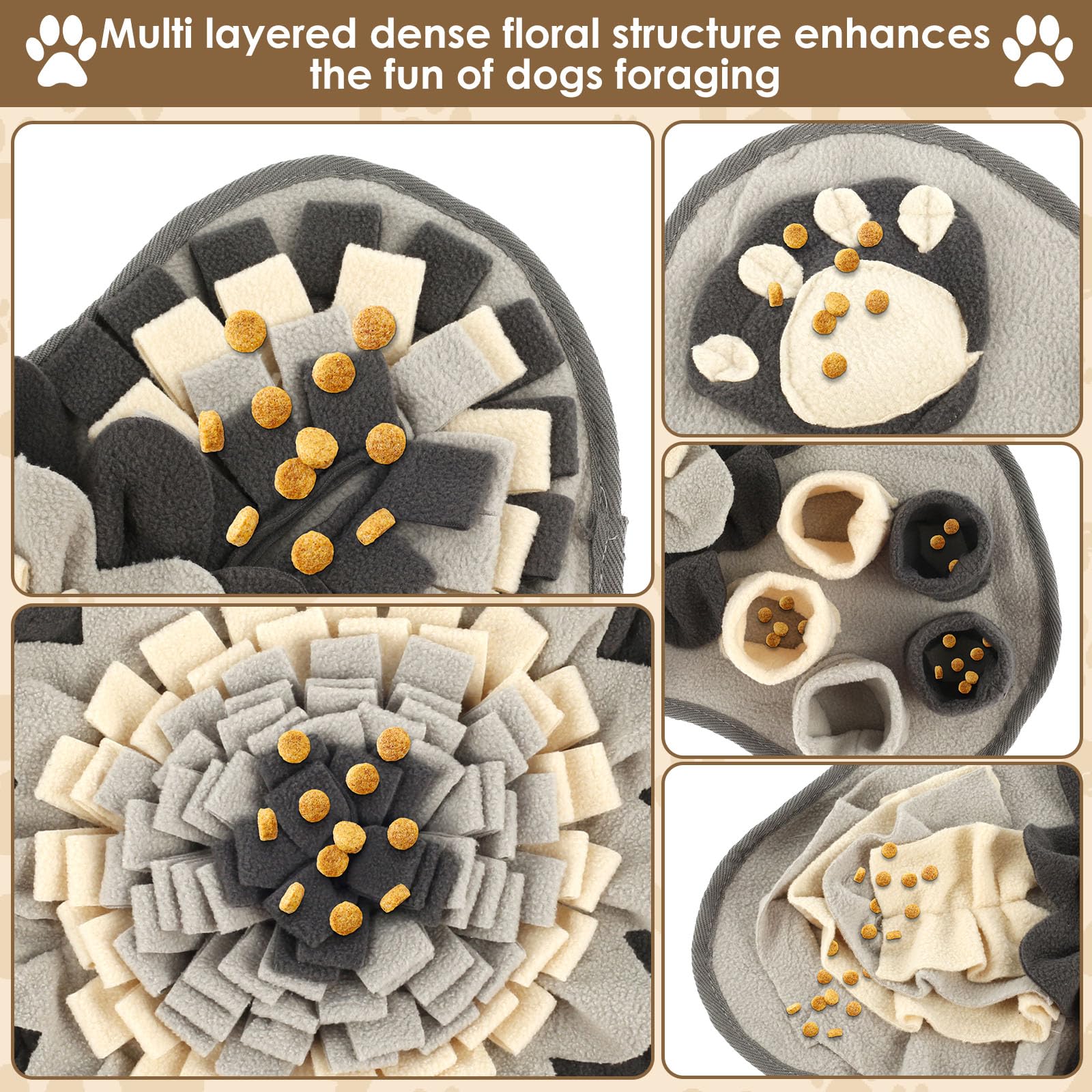 Gatphy Snuffle Mat for Dogs Interactive Dog Feeding Mat Pet Foraging Mat Encourages Foraging Skills and Slow Eating - Image 2