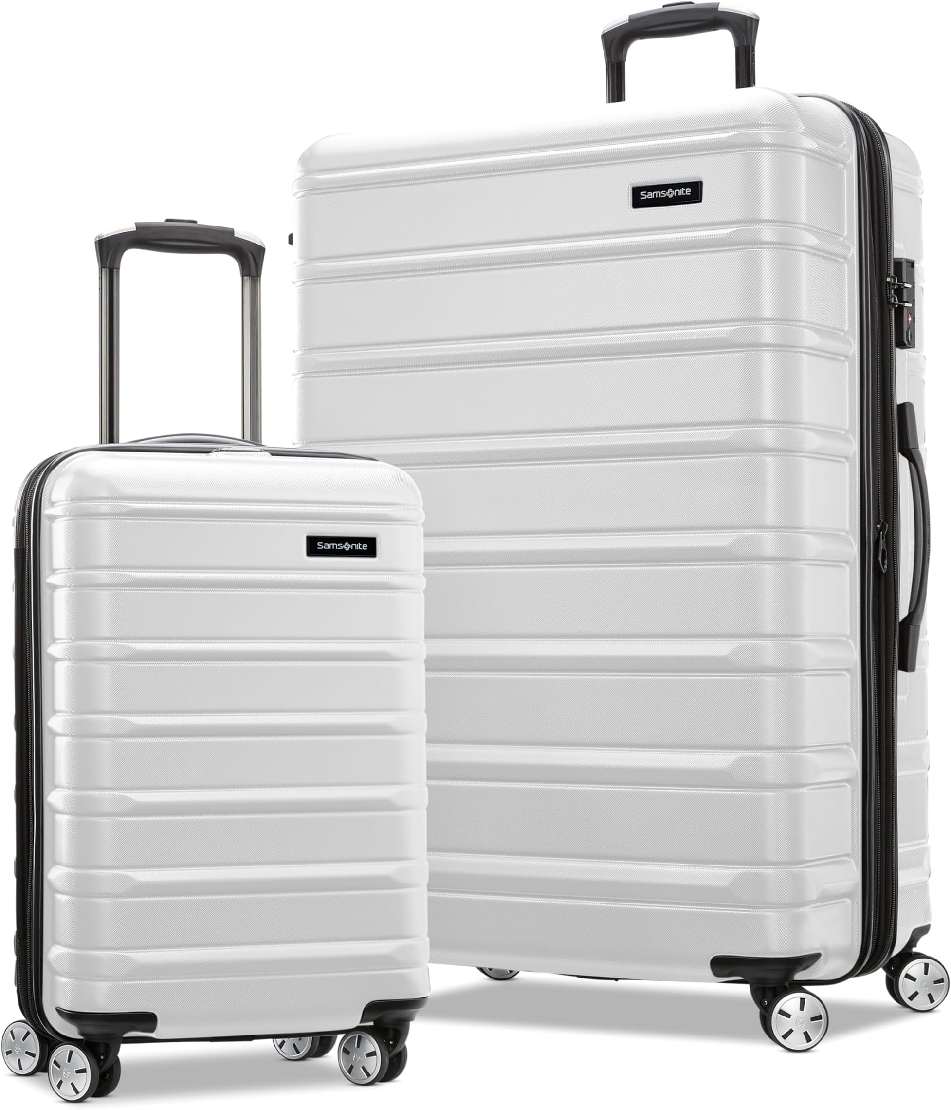 Samsonite Omni 2 Hardside Expandable Luggage with Spinners, Birch White, 2-Piece Set (20/24)