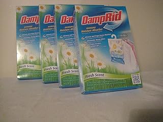 INNZA Damp Rid Hanging Moisture Absorber Fresh Scent Bag 14 Oz (4 Pack)