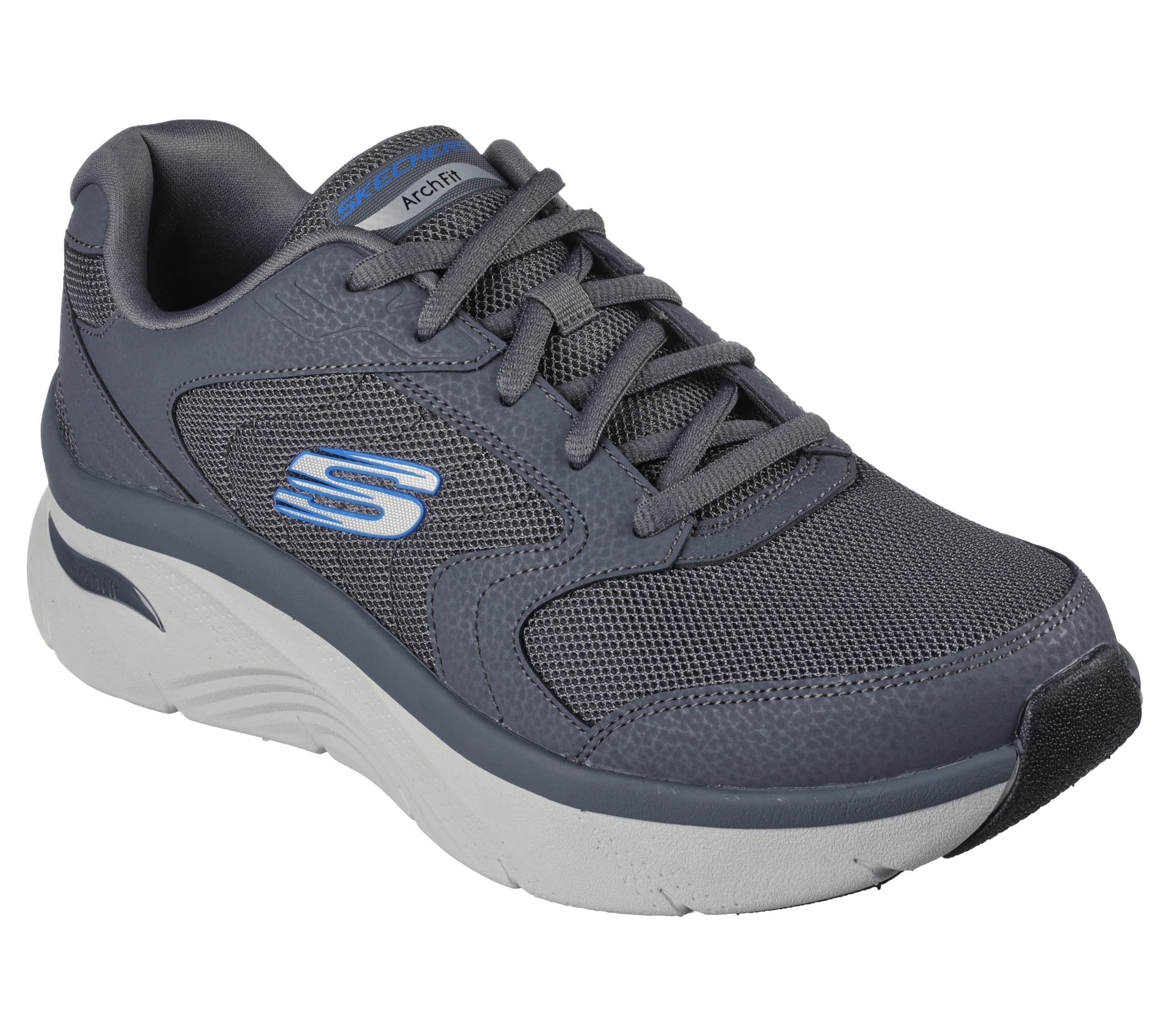 Skechers Arch Fit DLux - Junction Casual Lace Up Mens Shoe Grey - 232501-CCBL (B0BFR2VLGL) Amazon Price History, Amazon Price Tracker