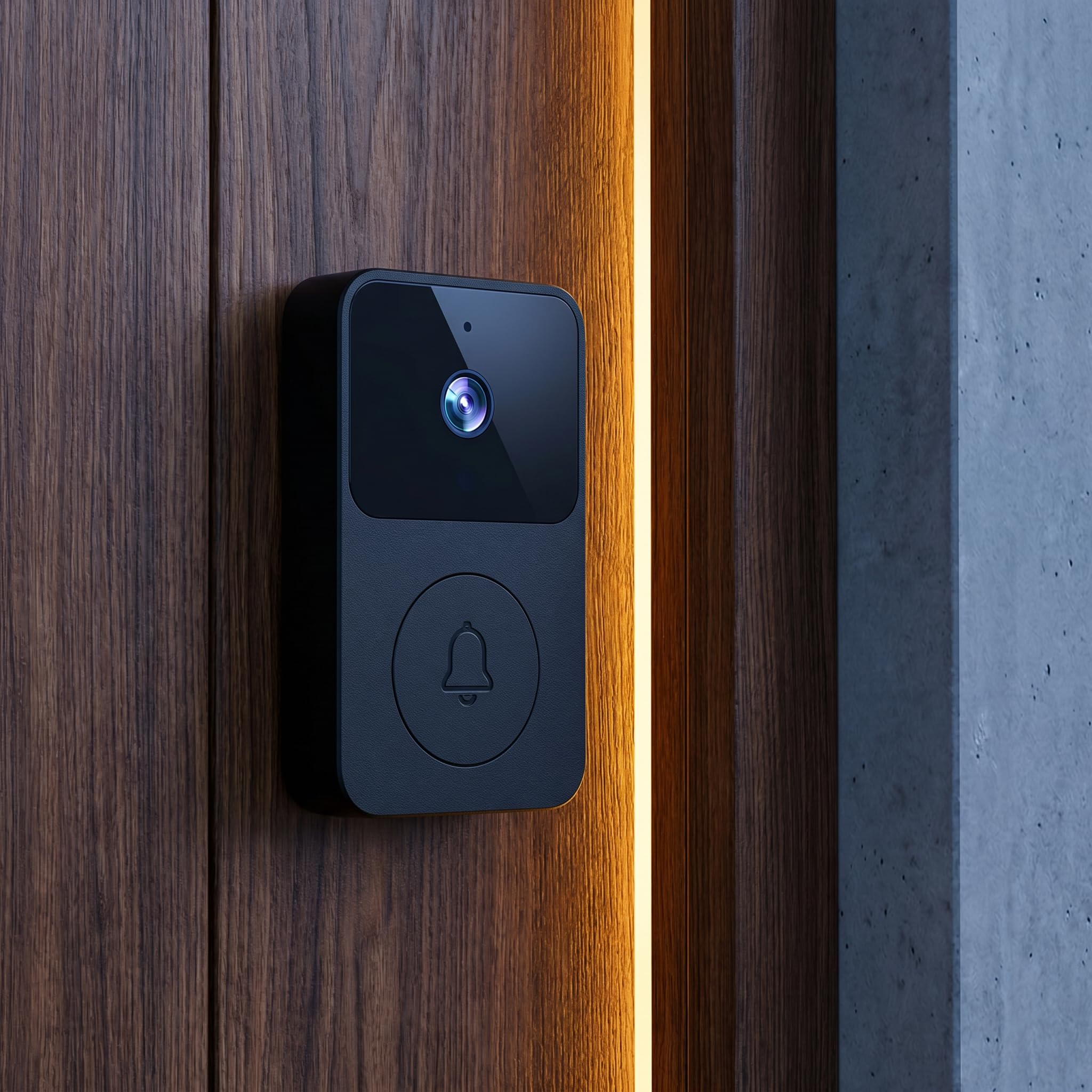 QOKLIYUI Timbre inalámbrico con cámara WiFi y comunicación bidireccional, Resistente al Agua para una Mejor comunicación en Exteriores. Timbre inalámbrico