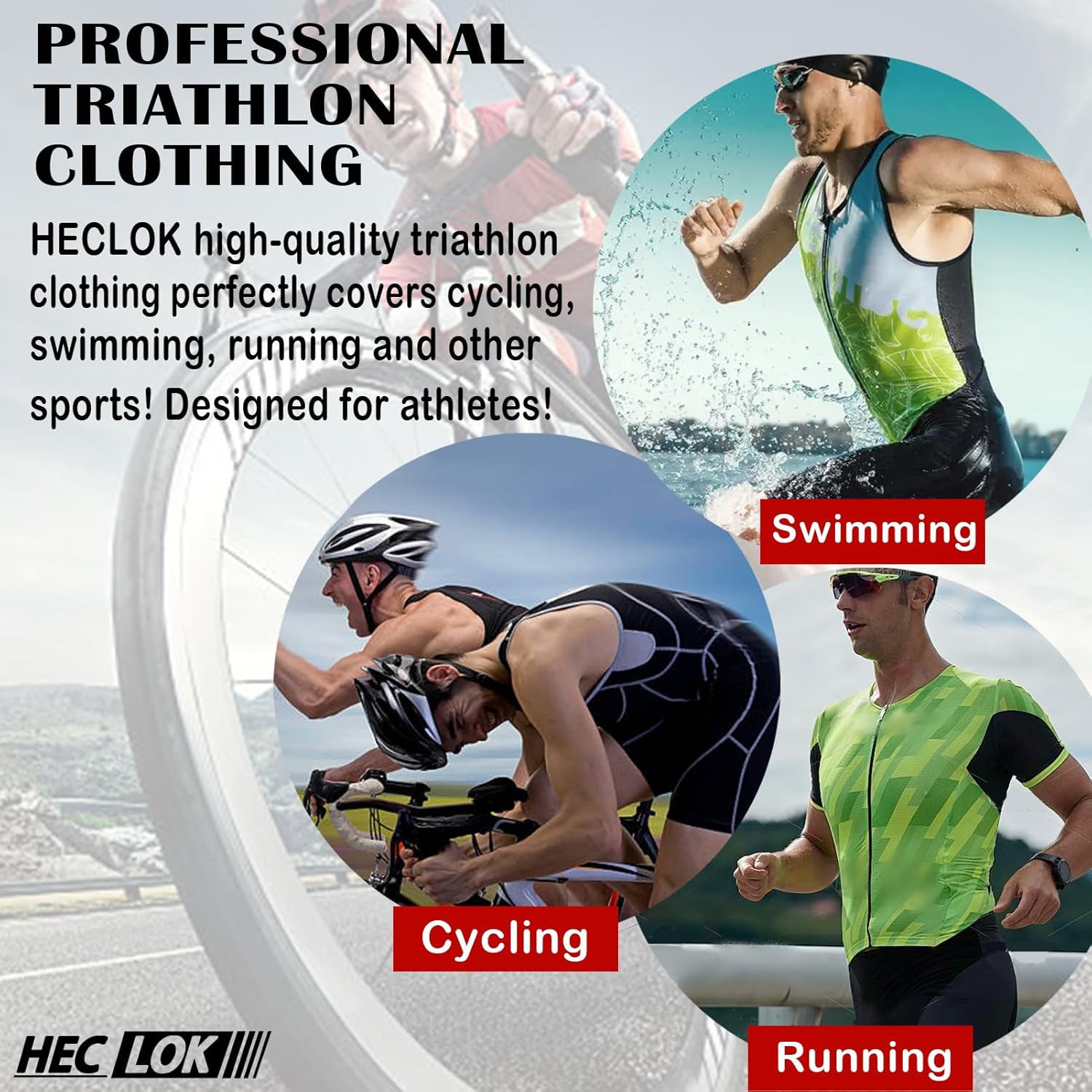 Triathlon Tri Suit, Men's Elite Sleeveless Trisuit,Men's Cycling Skinsuit Padded One Piece Trisuit Bike