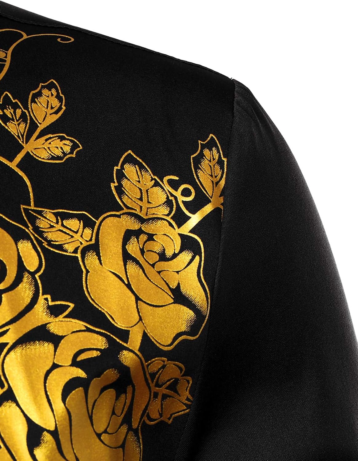 ZEROYAA Mens Hipster Printed Slim Fit Long Sleeve Button Up Party Dress Shirts - Image 4