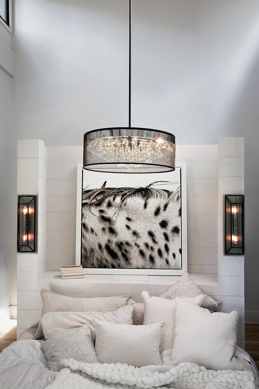 Hinkley Fulton Contemporary Modern Two Light Wall Sconce, Aged Zinc