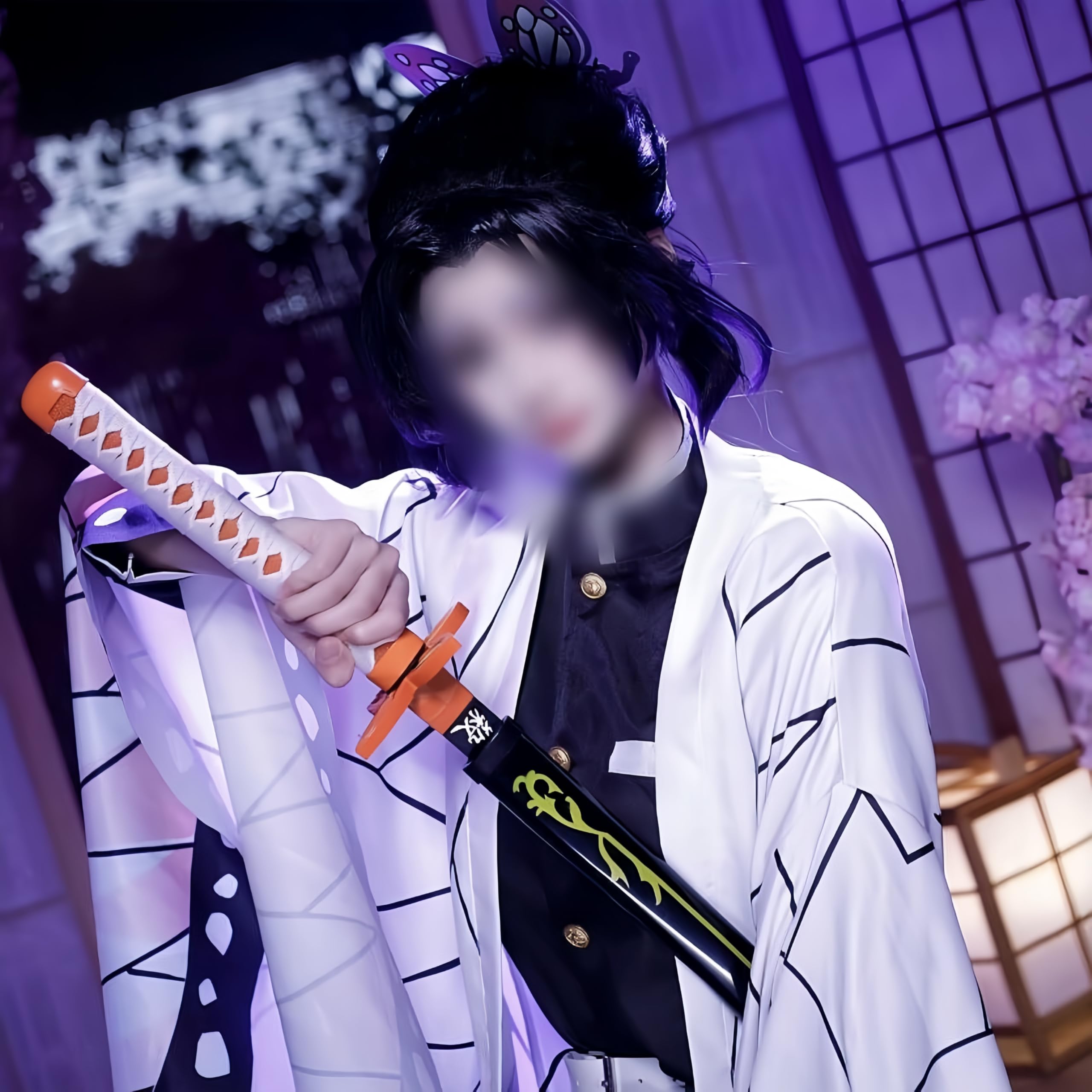 Amazon.co.jp: 鬼滅の刃 コスプレ ウィッグ 胡蝶 しのぶ こちょう 