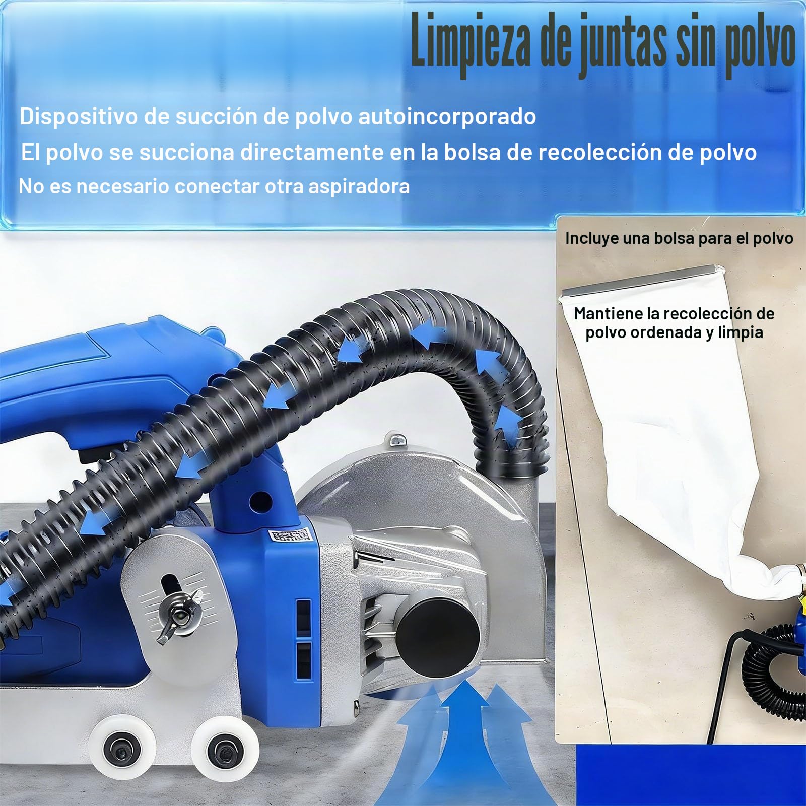 Herramienta eléctrica for Quitar lechada de 1200 W, máquina for Quitar lechada de Azulejos con 9000 RPM y Hoja de Diamante