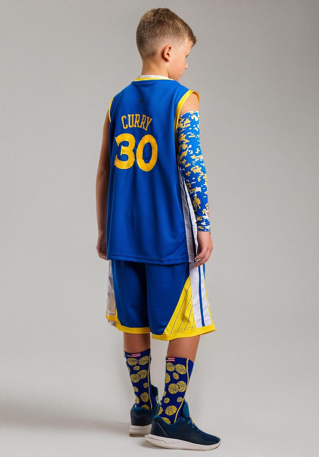 Basketball Socks For Men & Boys Crew Socks With Basketball Arm Sleeve - Made in USA - Image 7