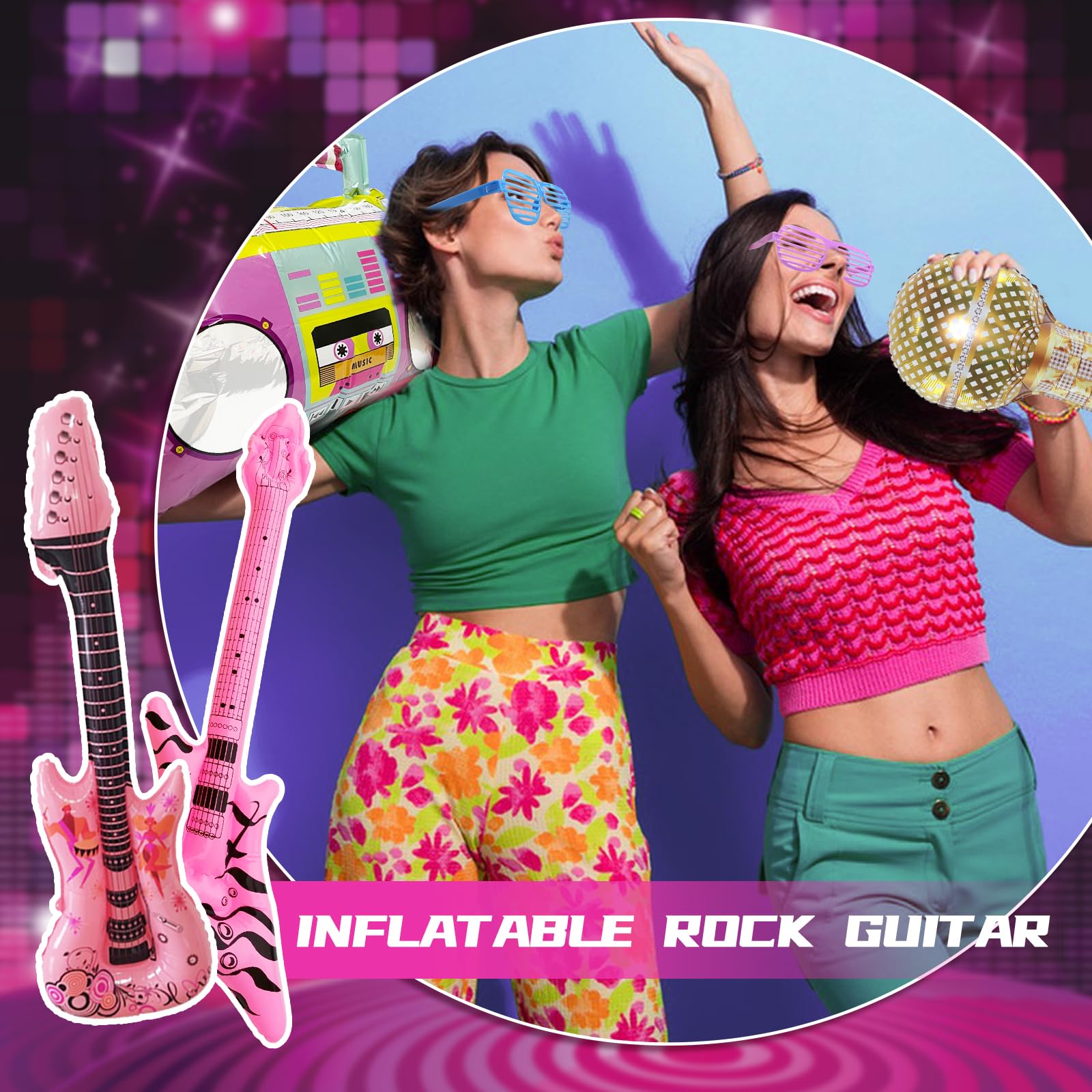 Inflateble Instruments 24pcs Inflatable Instruments Set Musical Instrument Balloons Inflatable ...
