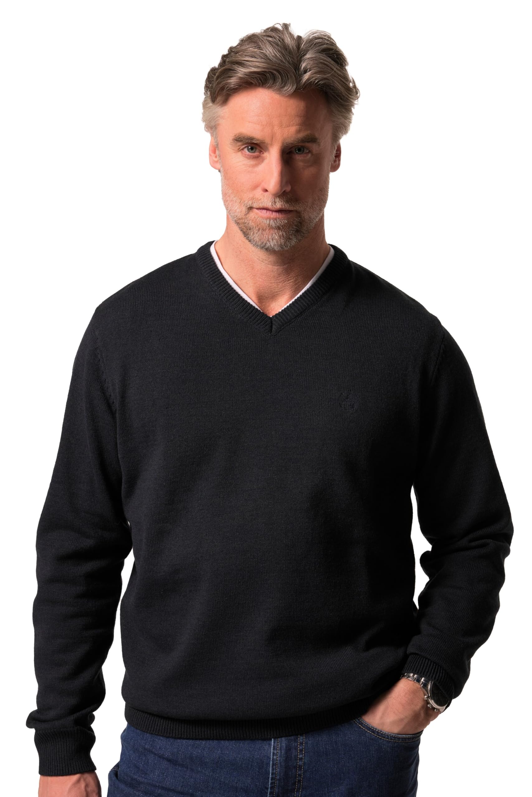 Boston Park Herren große Größen Übergrößen Menswear L-8XL Pullover, V-Ausschnitt 832927