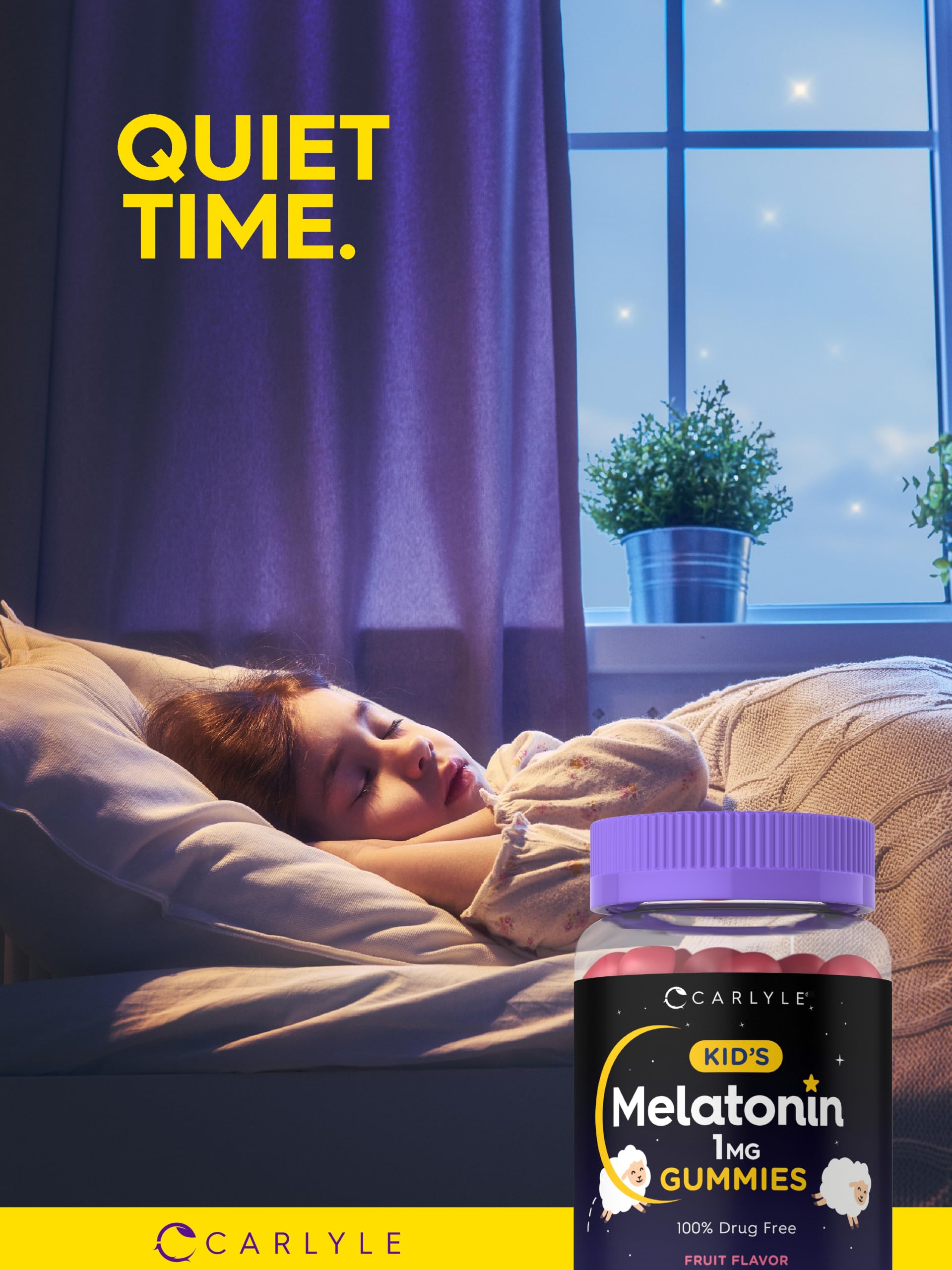 Carlyle Kids Melatonin Gummies | 1 mg 70 Count | Fruit Flavor Gummy — Amazon image 6
