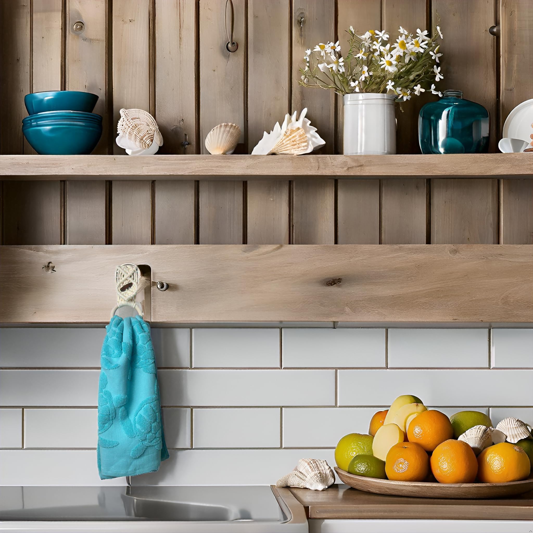 2 toallas de mano de tortuga marina para baño, 100 % algodón, tejido jacquard, verde azulado, turquesa, playa, playa, invitados, toallas de mano para baño, cocina, accesorios de decoración