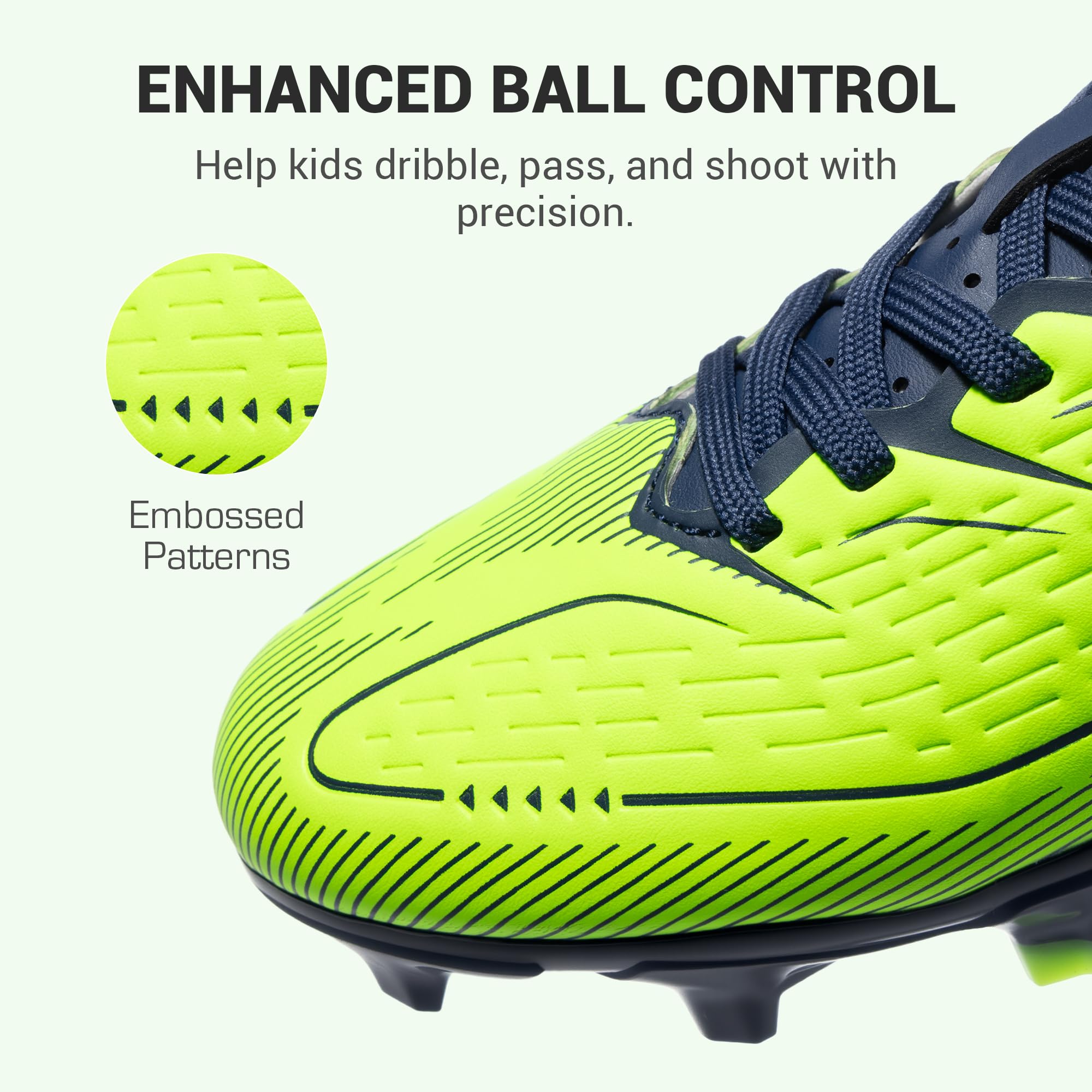 DREAM PAIRS Tacos de fútbol para niños con placa de TPU antitorsión de alta velocidad, zapatos de fútbol atléticos para niños pequeños y grandes