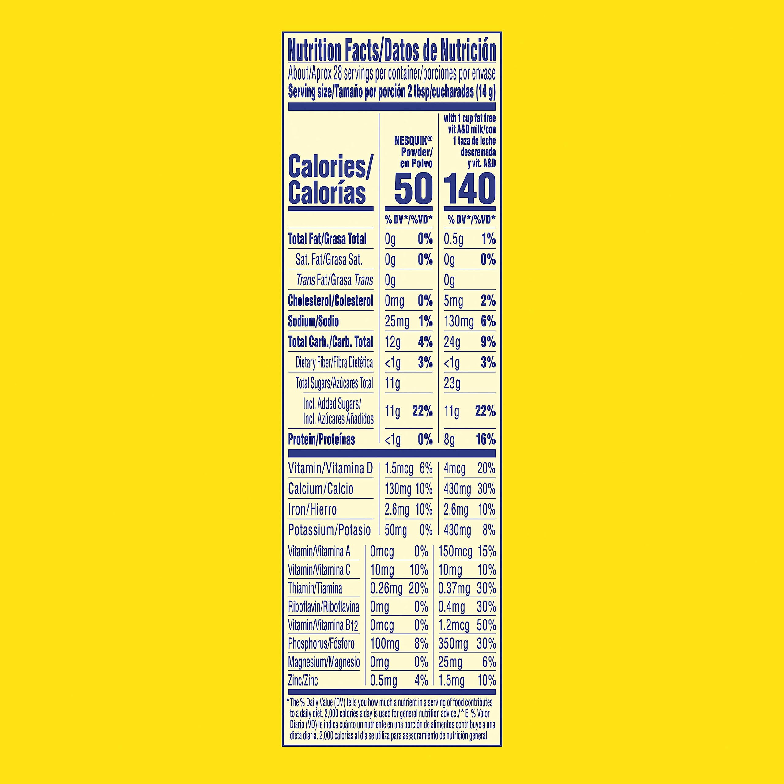 NESQUIK Chocolate Flavored Powder 14.1 oz Canister