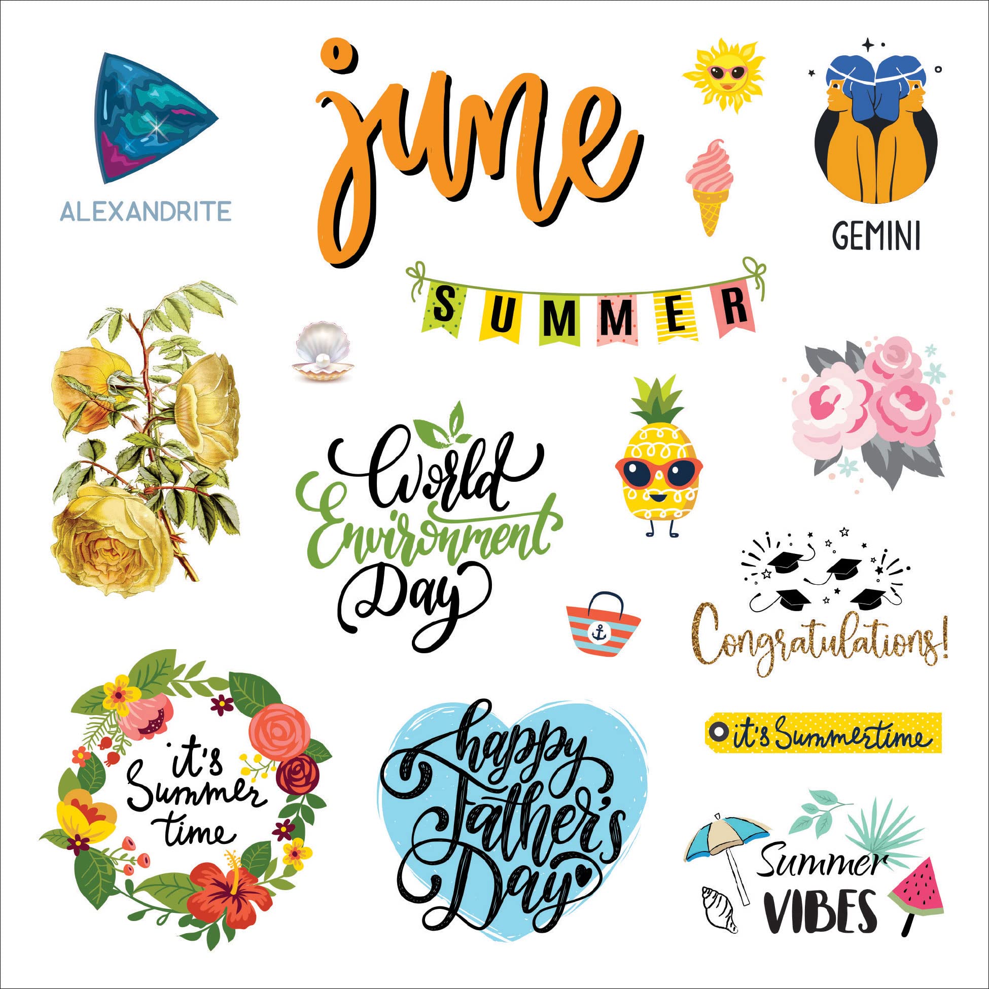 A Year in Stickers: Fun Pictures and Words to Highlight Celebrations