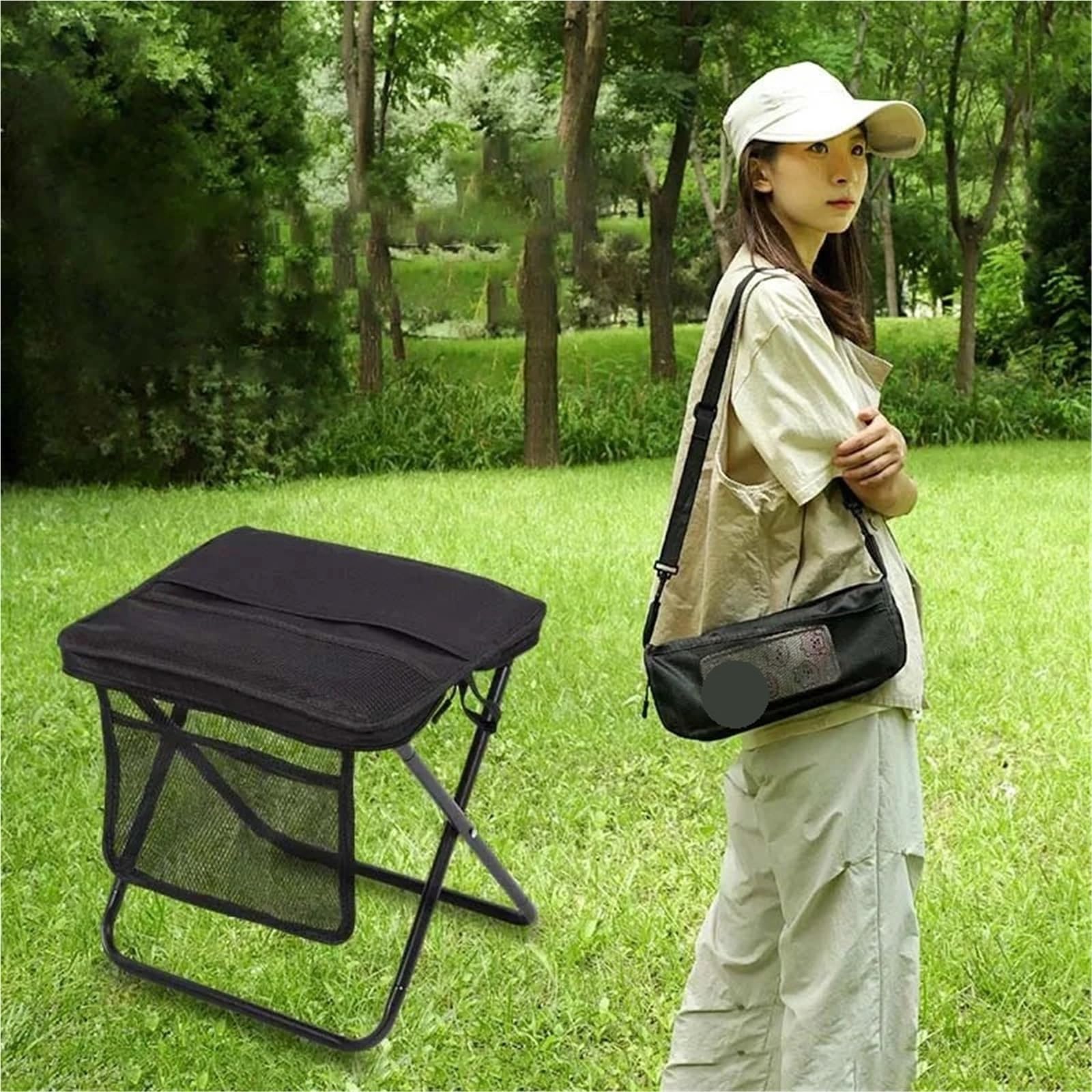 Tabouret Pliant en Tissu