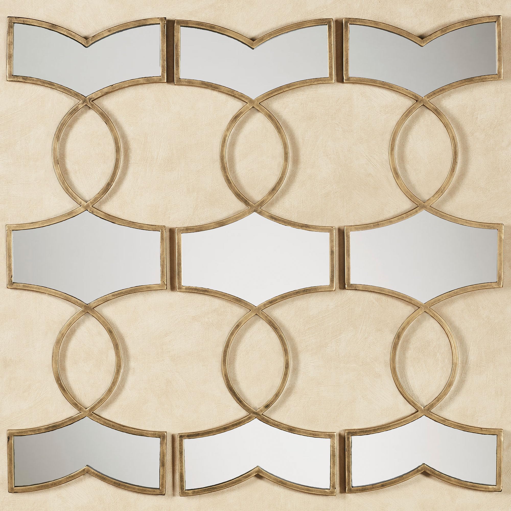 Zerynthia Mirrored Wall Art Gold Set of Three