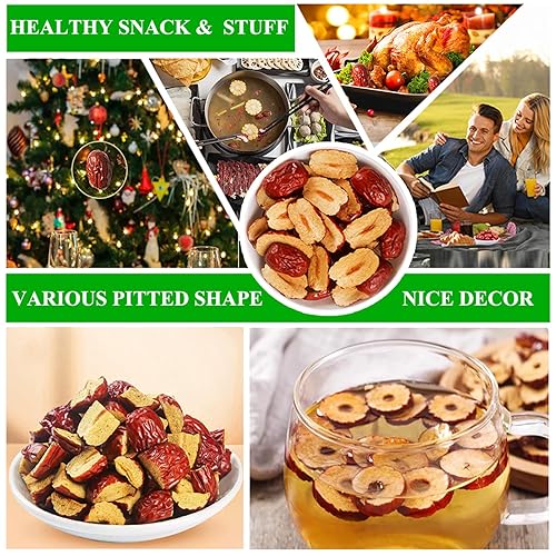 Miniatura 5 de Dátiles de azufaifo seco sin hueso Fecha roja Natural Dulce Chino & Fruta seca de azufaifa, suave y jugosa y regordeta y sin hoyo para