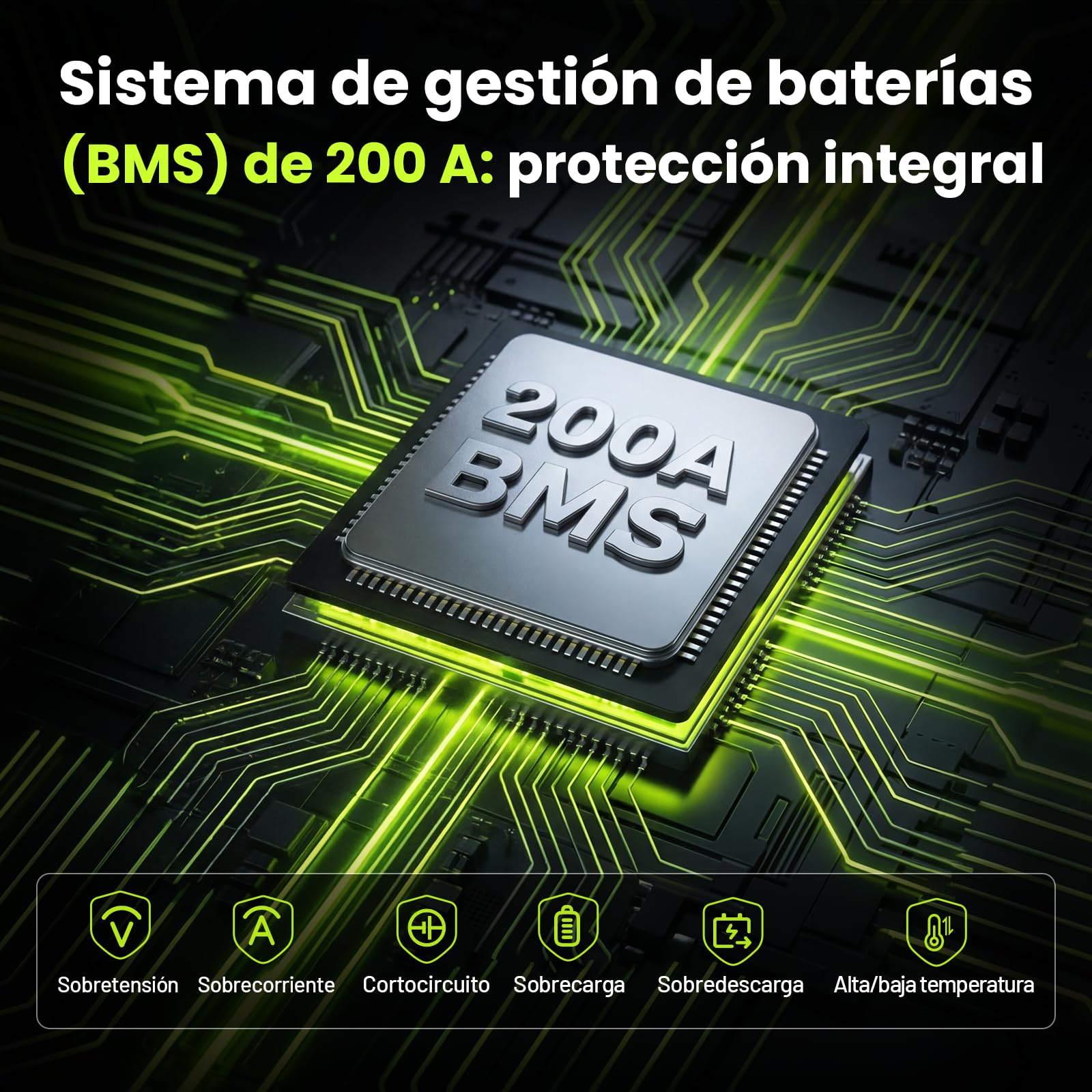 Bateria LiFepo4 12V 200Ah, Batería Litio 200Ah,IP65,200A BMS con Protección de Bajas Temperaturas,IP65,Batería Recargable de Coche para Autocaravana,Barco,Placa Solar