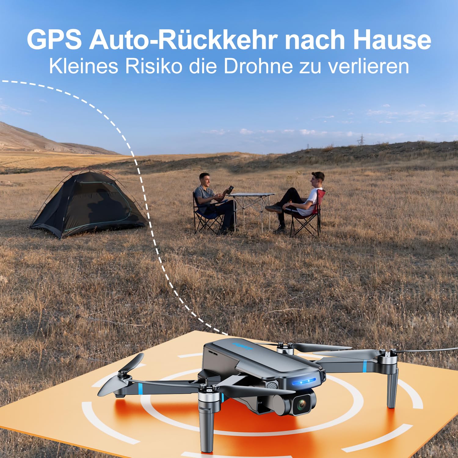 Loolinn | Drohne mit Kamera 4K als Geschenk für fortgeschrittene Anfänger - Zwei Akkus, 40 Minuten Flugzeit, 4K UHD Kamera, unterstützt Panorama und Zeitrafferaufnahmen, Unter 250g - Geschenkidee