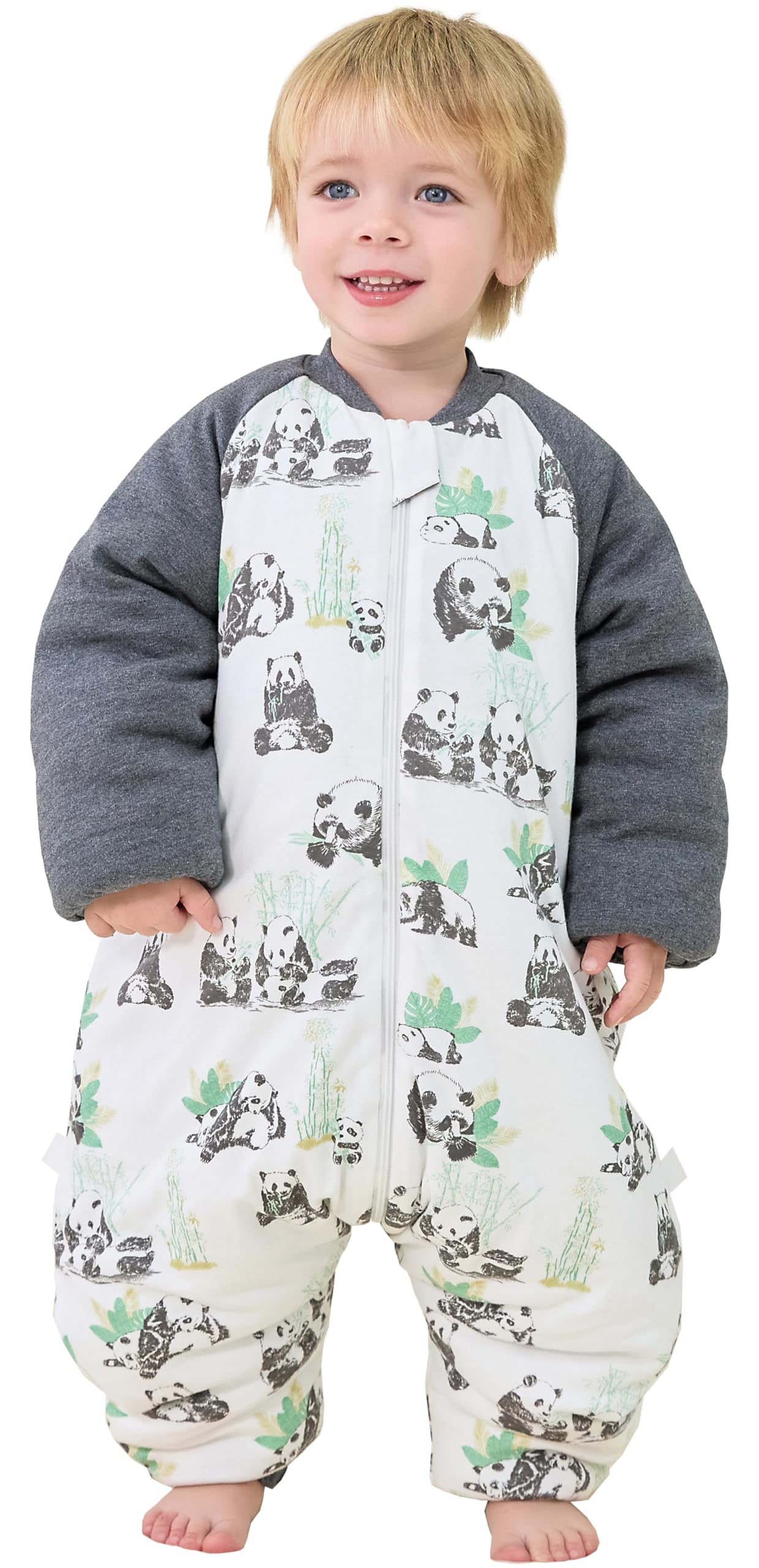 Chilsuessy Sleeping Bag with Feet,2.5 Tog Sleeping Bag Baby, Removable Sleeves,Toddler Sleeping Bag with Legs, Baby Sleeping Bag Winter,Toddler Sleep Sack, Cute Panda/2.5 Tog, 1-2 Years — image 1