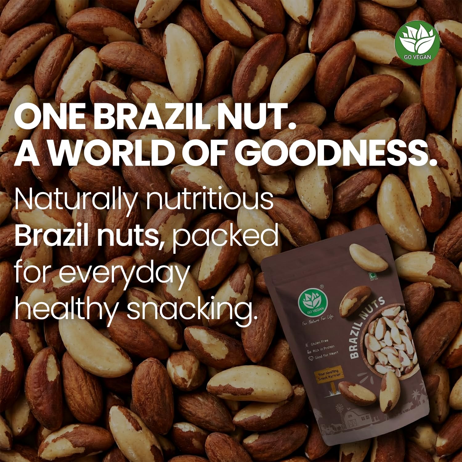 GoVegan Premium Brazil Nuts 250gm | 100% Natural & Vegan | Rich in Selenium, Protein & Healthy Fats | Superfood for Energy 4