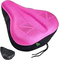 Vista 9 de Zacro Bike Seat Cushion - Padded Gel Bike Seat Cover for Men & Women, Padding Bicycle Saddle fit with Peloton/Spin Stationary Exercise/Mountain Road